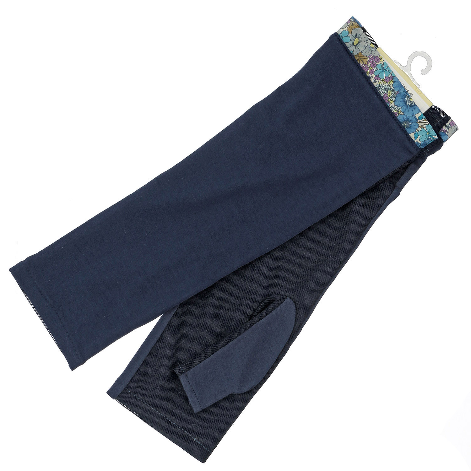 接触冷感 花柄UVアームカバー ミドル丈 - 画像5