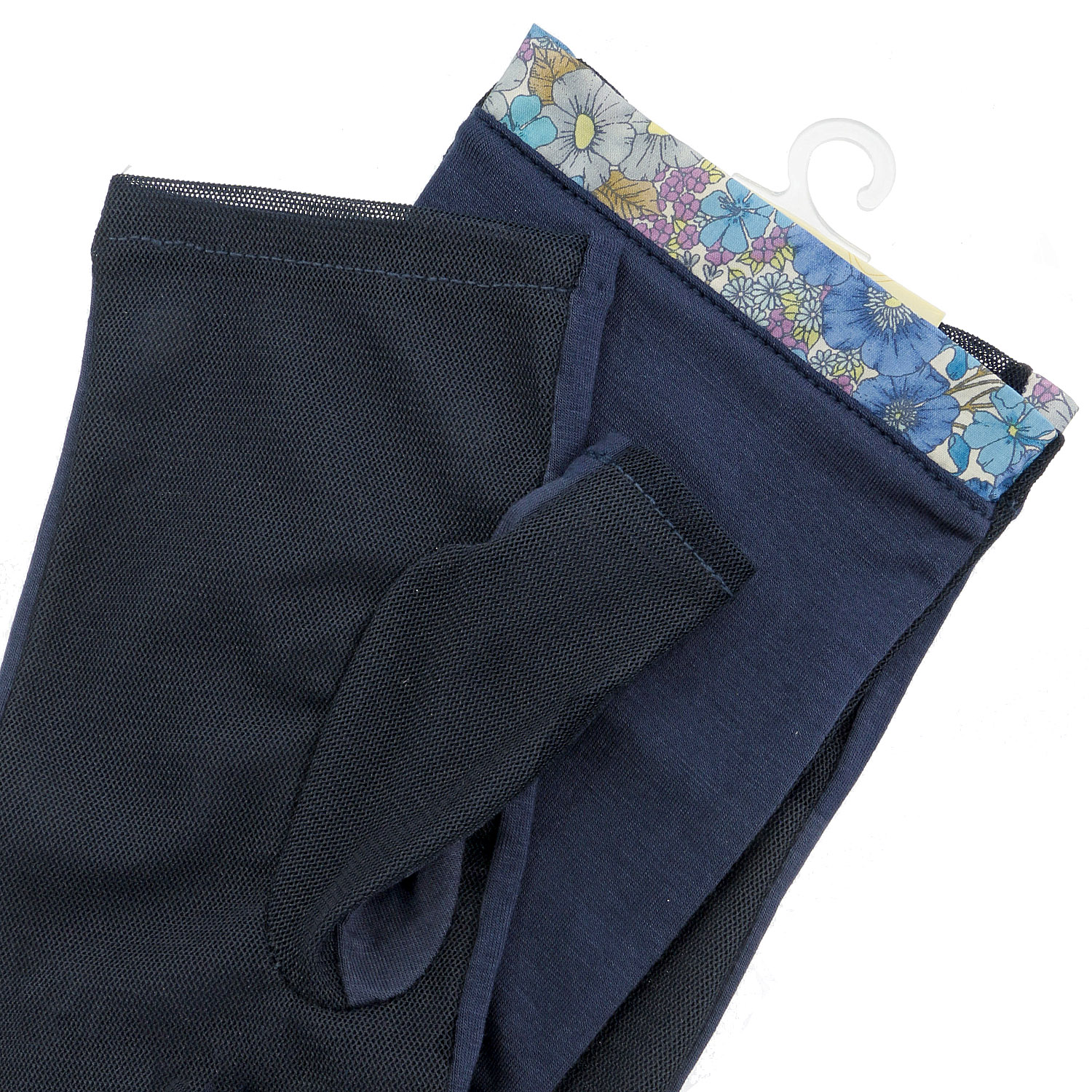 接触冷感 花柄UVアームカバー ミドル丈 - 画像6