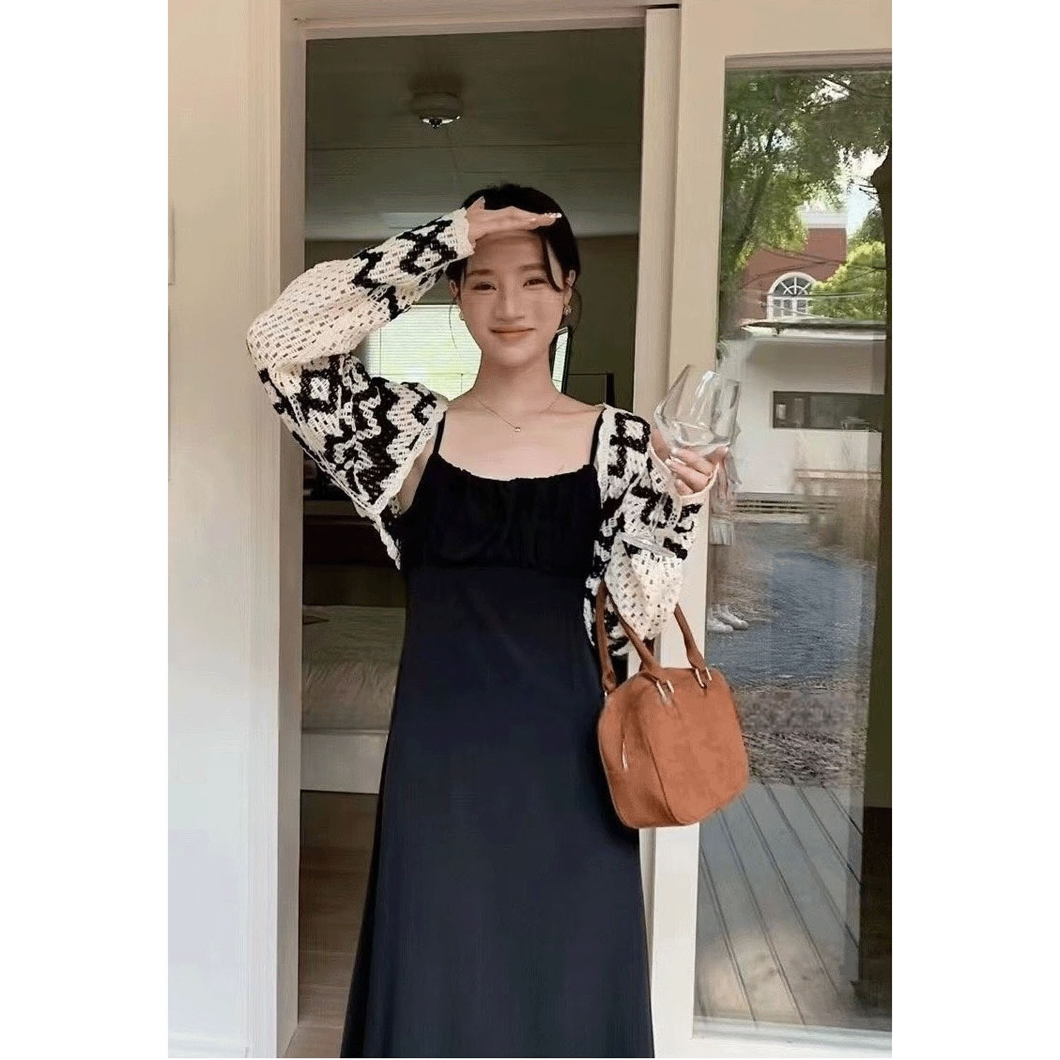 ニットアームボレロ