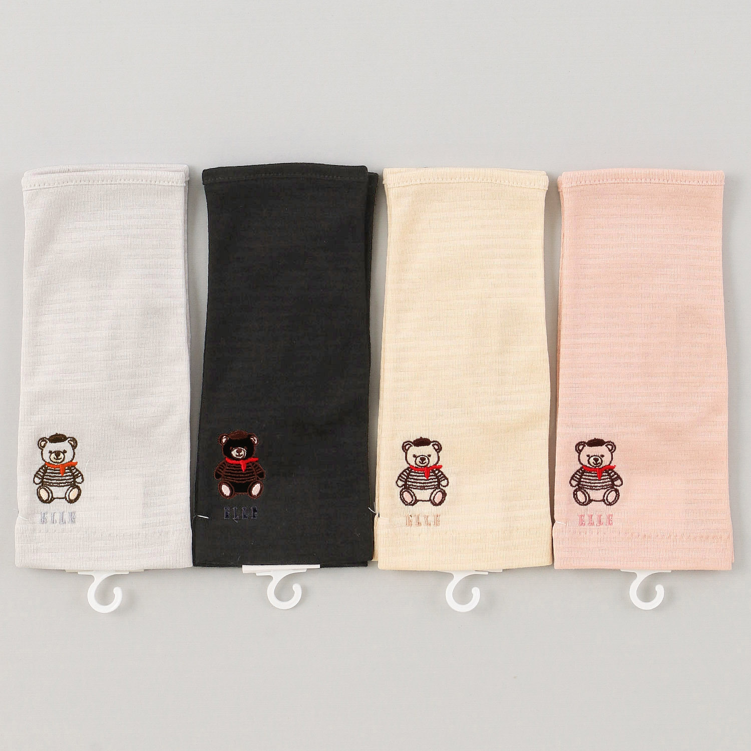 ELLE クマ刺繍ショートアームカバー