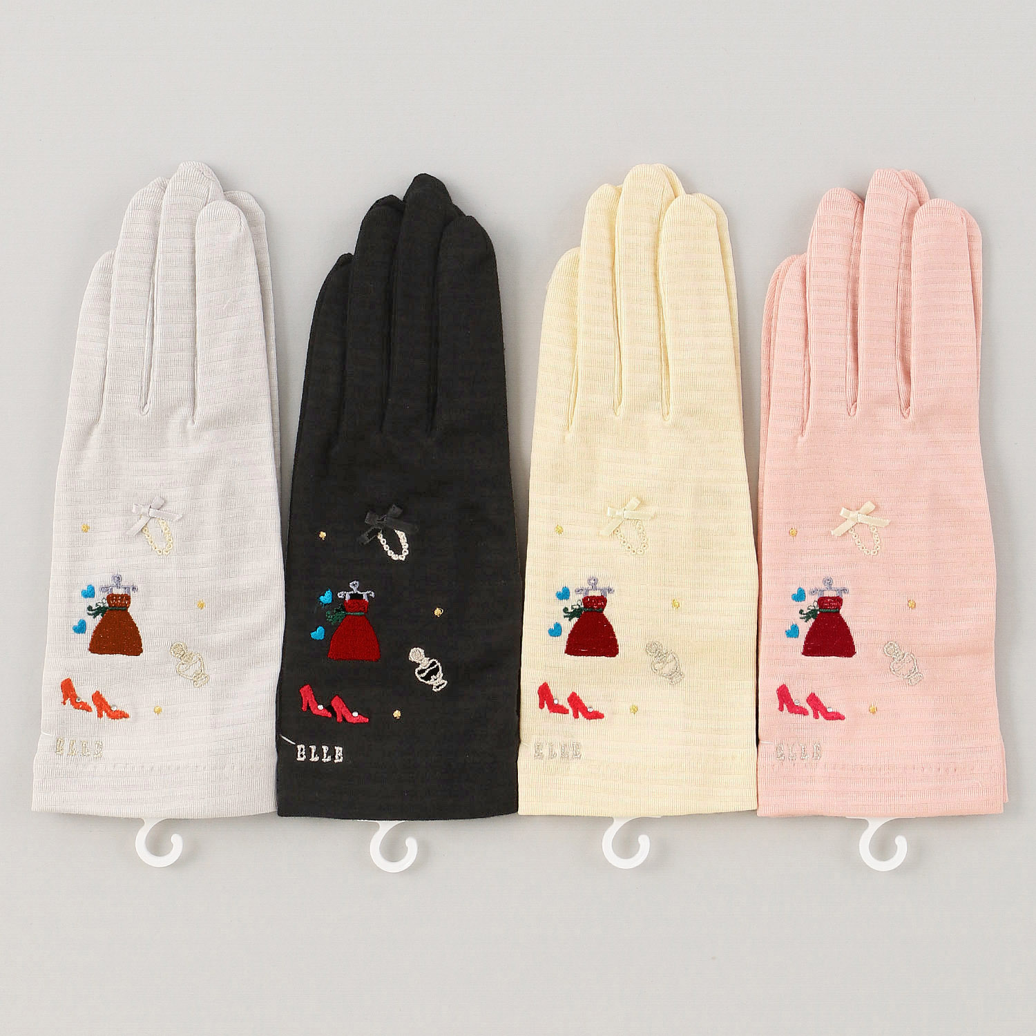ELLE ファッション刺繍UV手袋