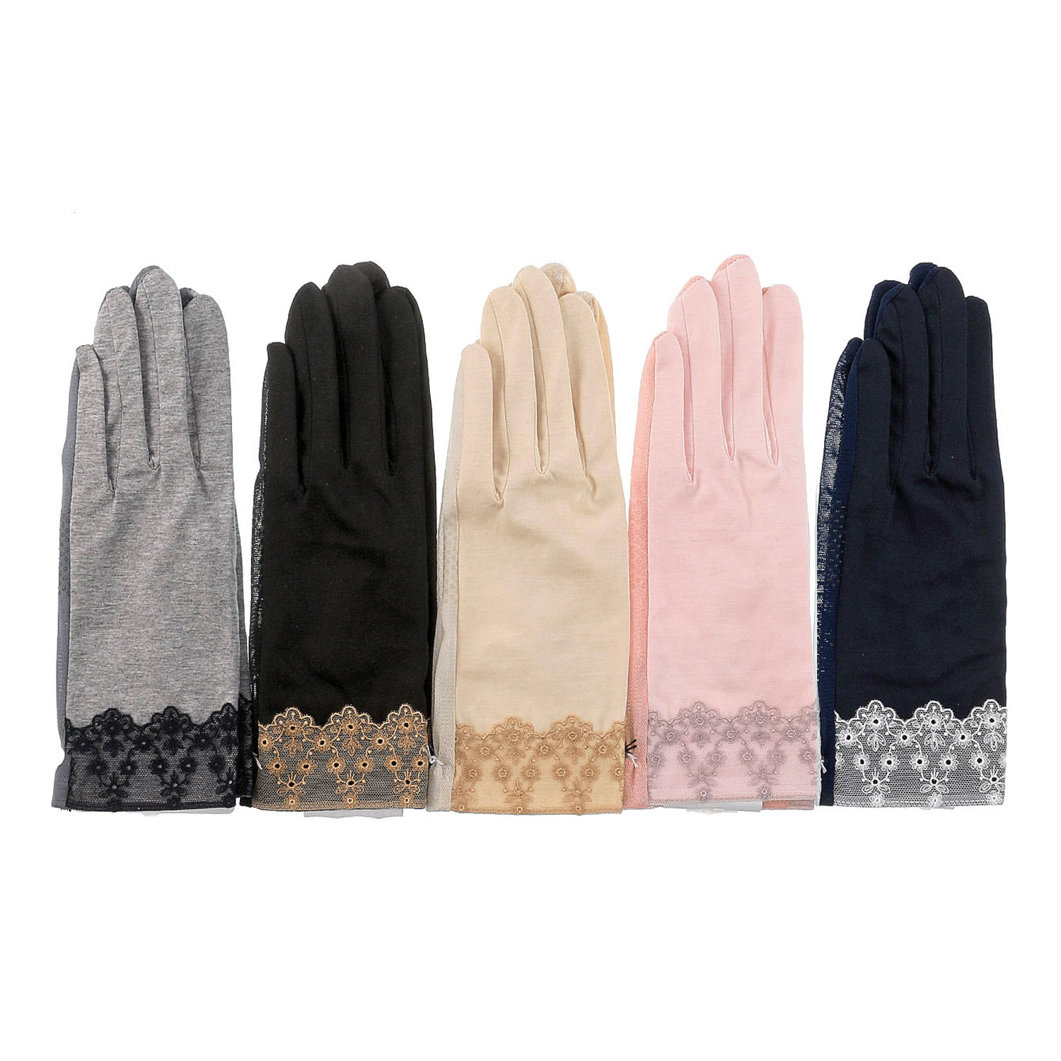 ELLE レース切替UV手袋