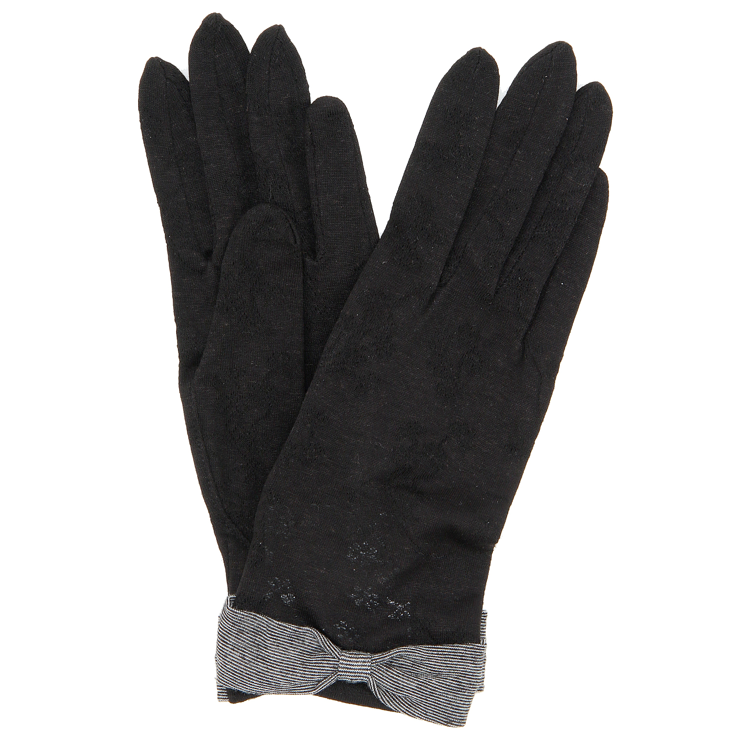 麻入りジャガード手袋 5指 - 画像4