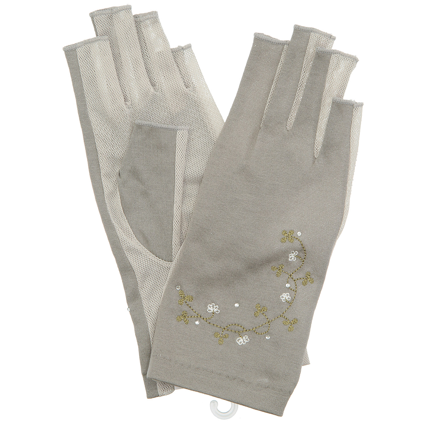 綿麻ショート指切り手袋 - 画像2