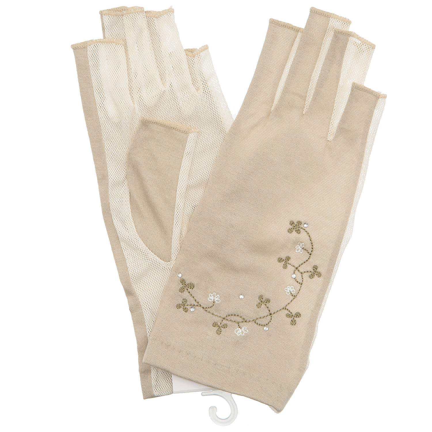 綿麻ショート指切り手袋 - 画像6