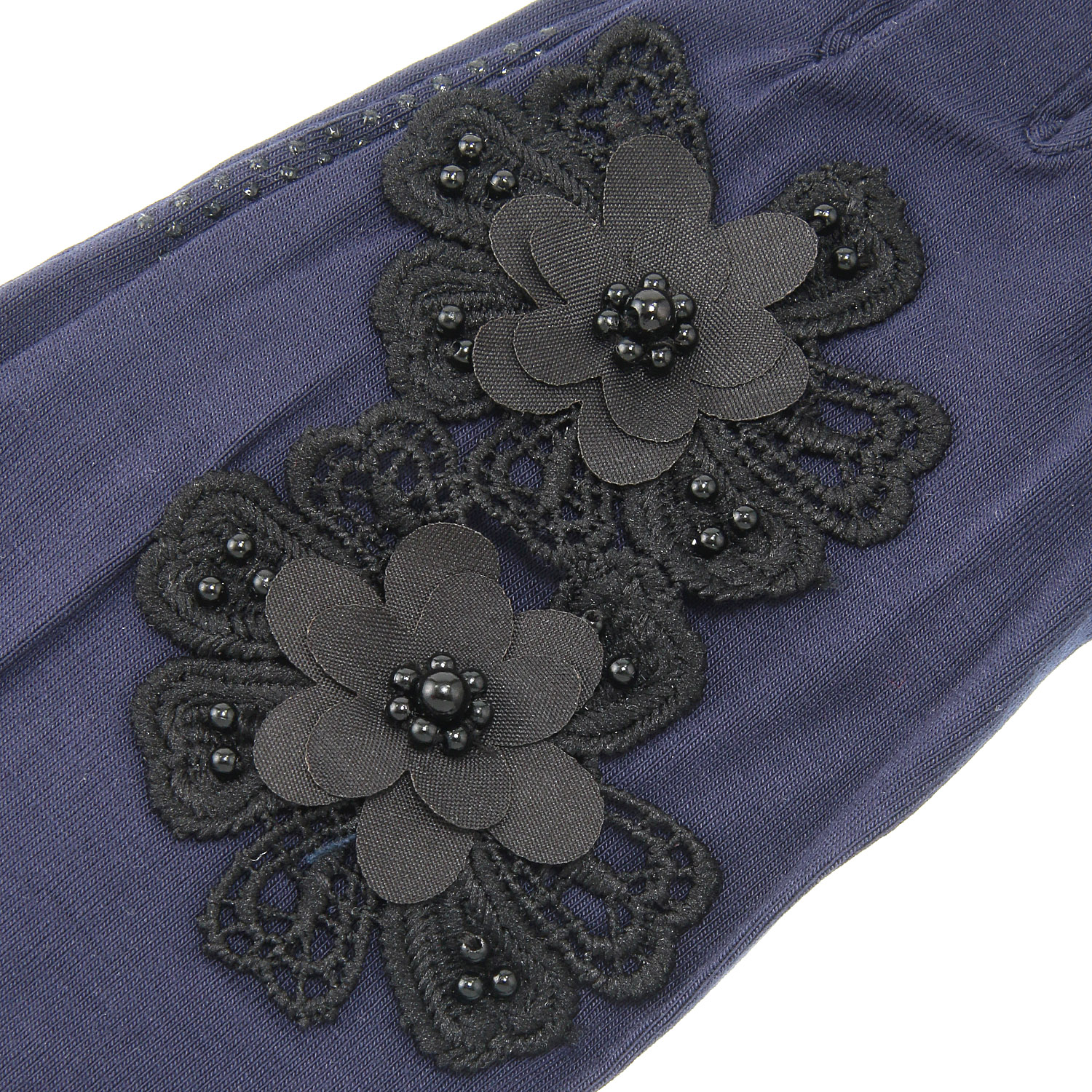 竹繊維 花付き指切りミドルアームカバー - 画像6