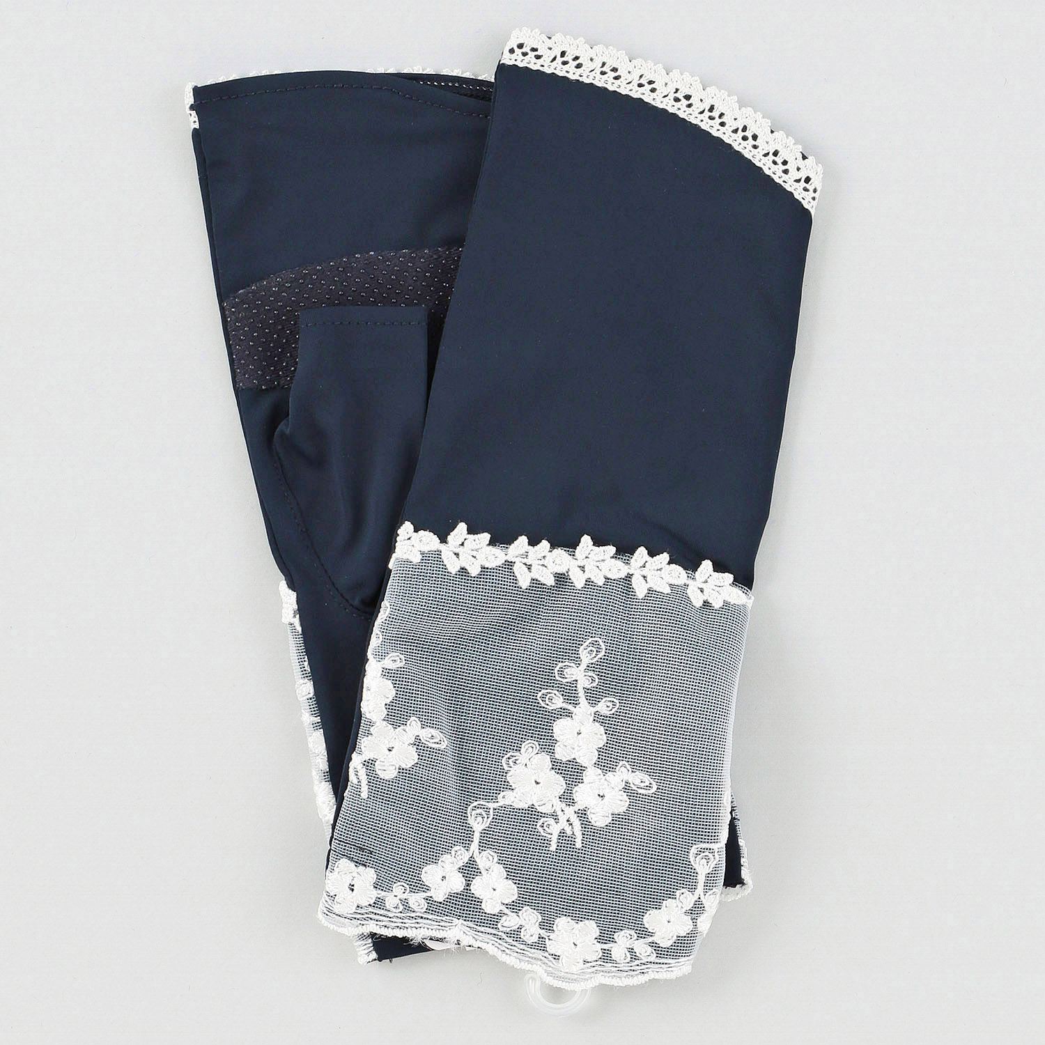 冷感抗菌チュールレースショートアームカバー - 画像4