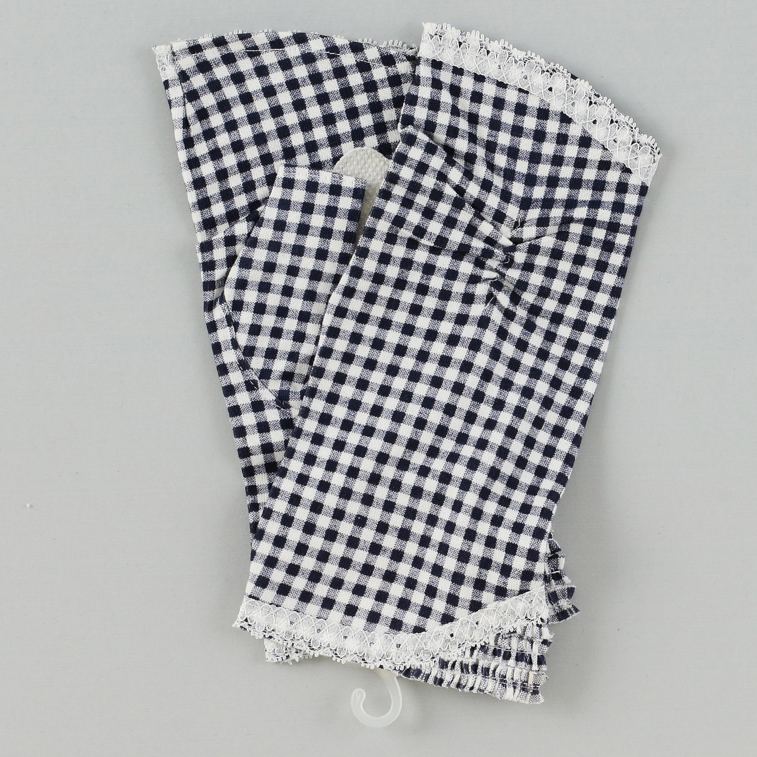 コットンギンガムチェックショートアームカバー - 画像5