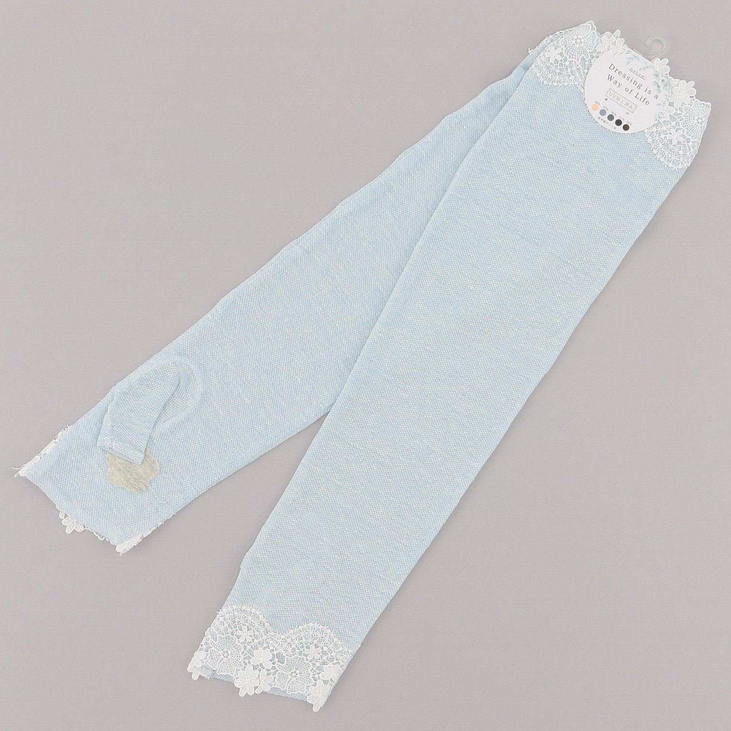 コットンリネンレースロングアームカバー - 画像3