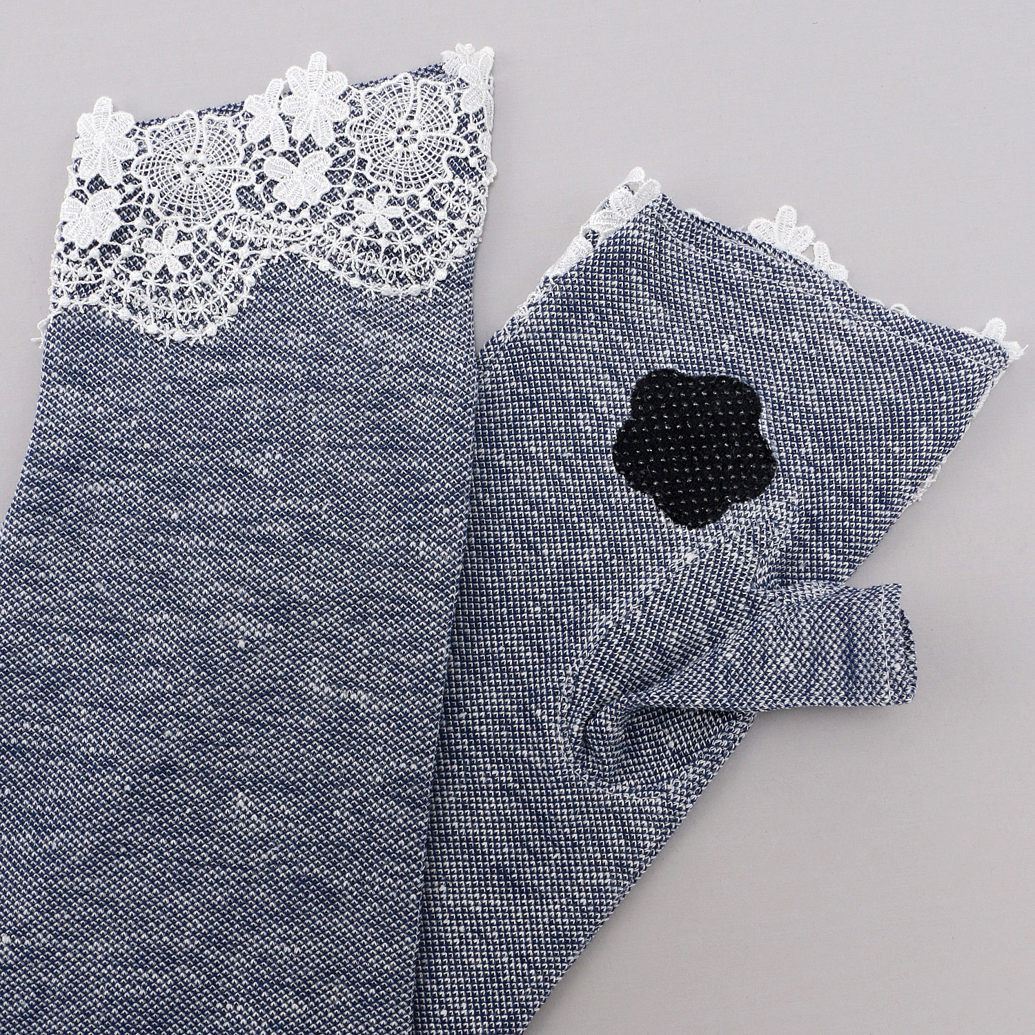 コットンリネンレースロングアームカバー - 画像5