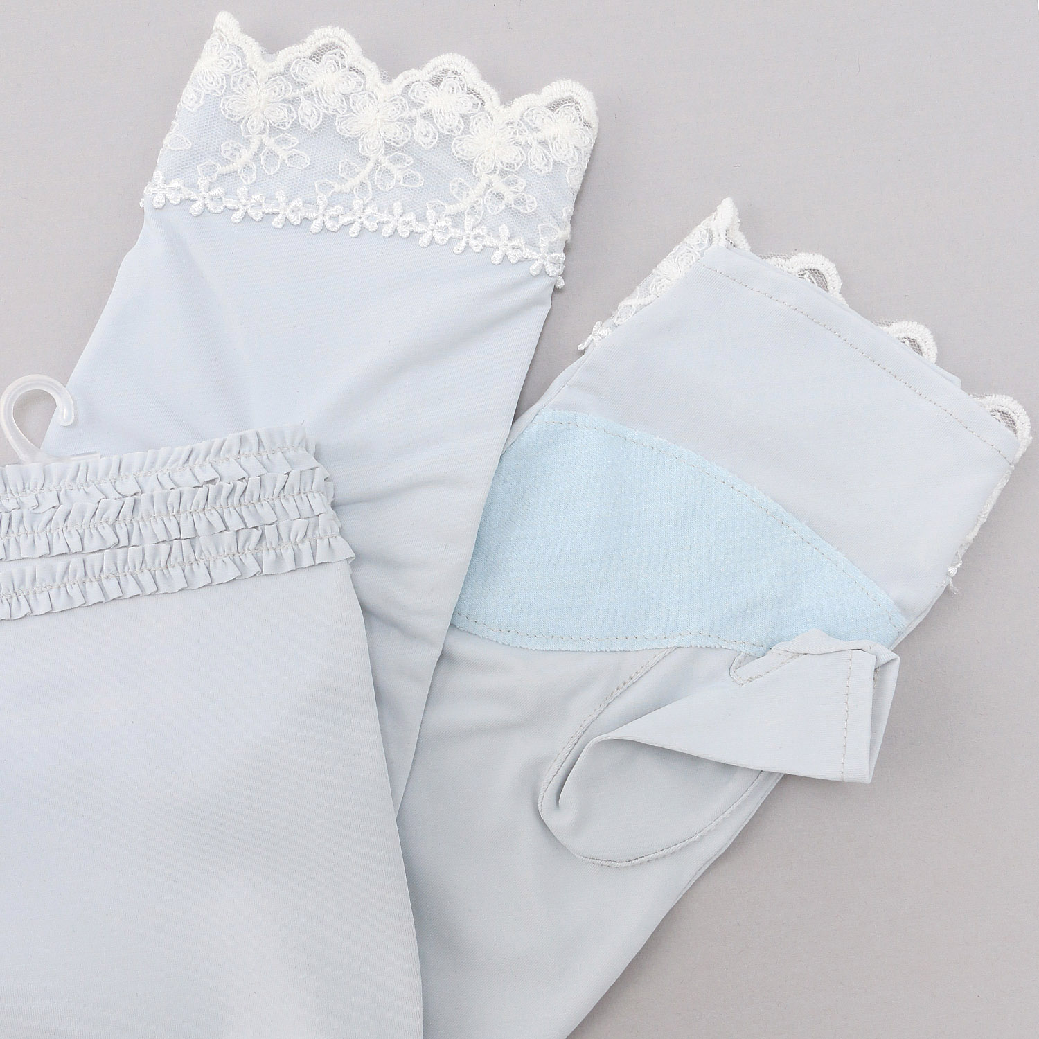 冷感抗菌裾フリル3段ロングアームカバー - 画像6