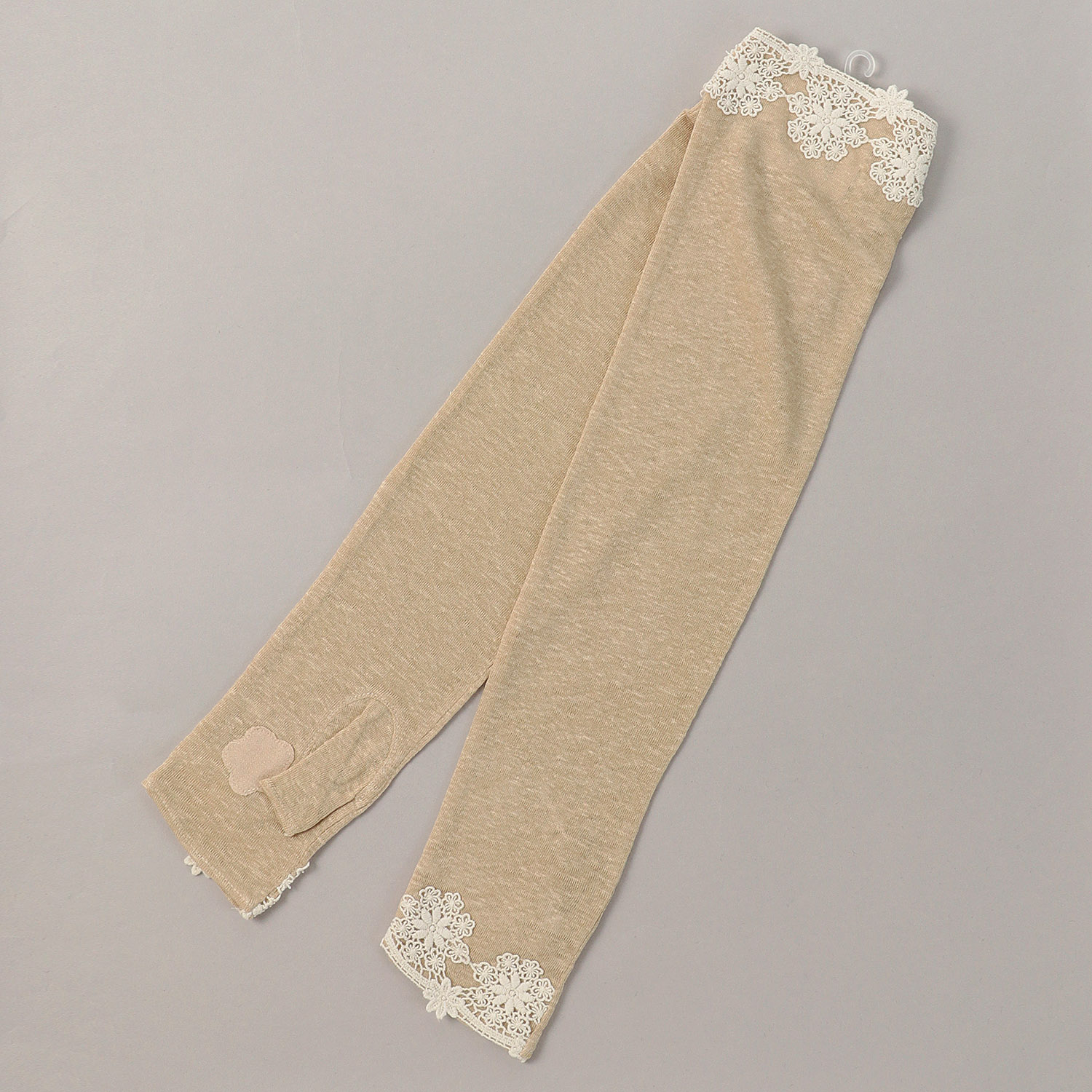 麻100％レースロングアームカバー - 画像3