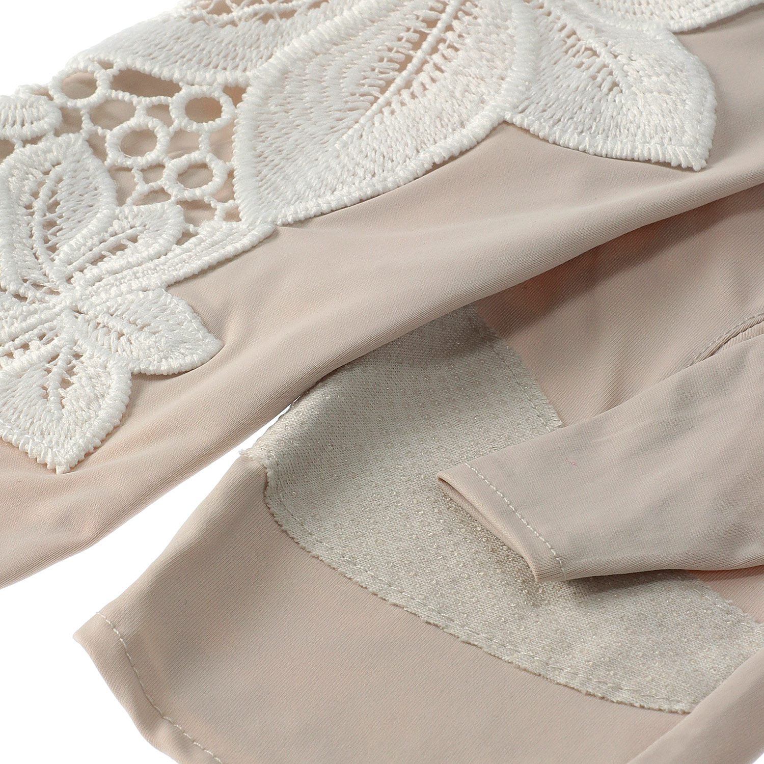 冷感抗菌ボタニカルレースロングアームカバー - 画像3