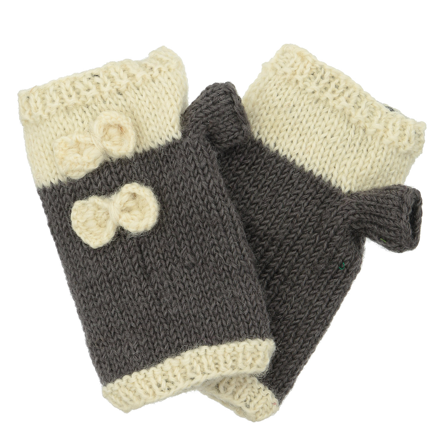 ネパール製 ダブルリボンショートハンドウォーマー