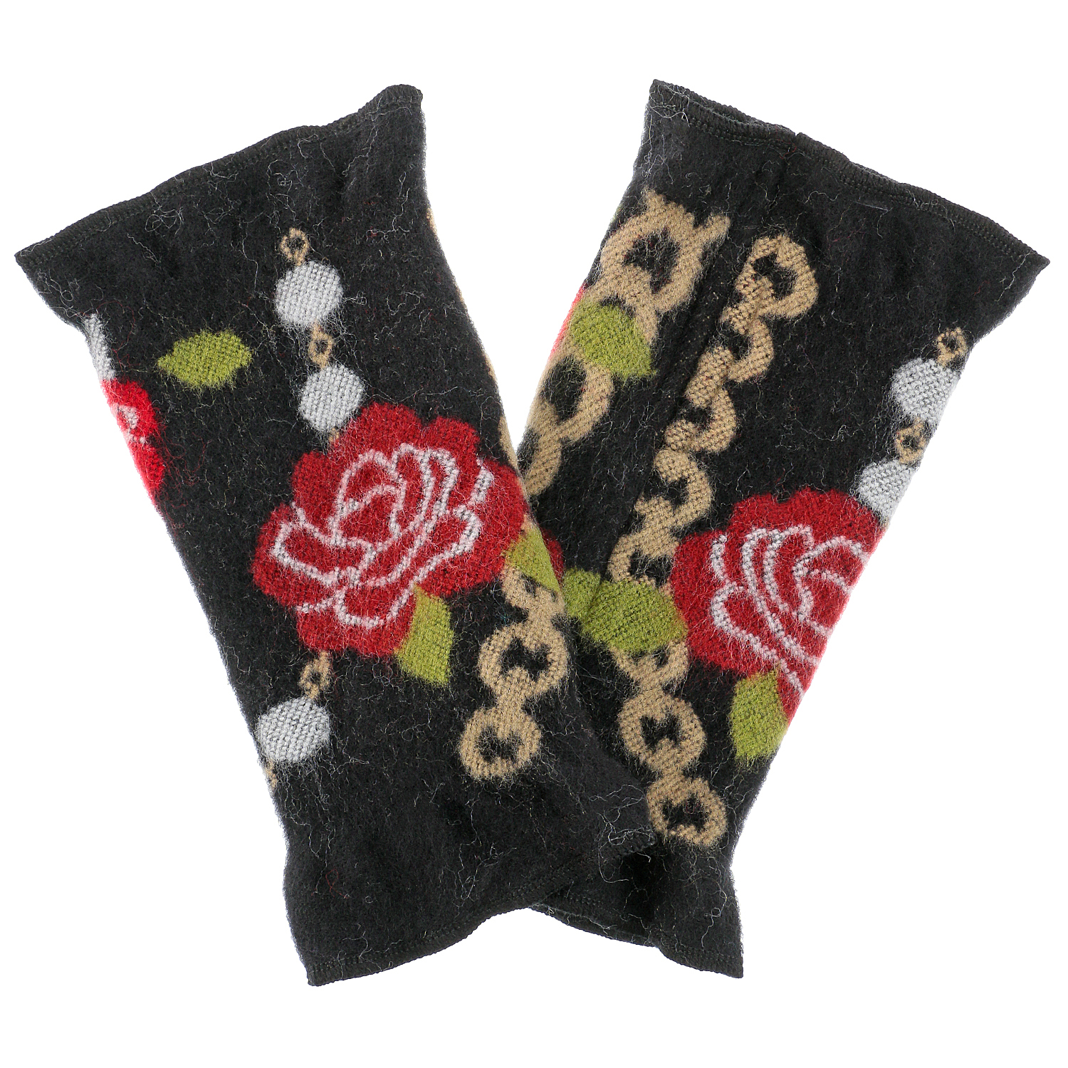 【グレー終了】ラシクモア チェーンローズ ハンドウォーマー - 画像6