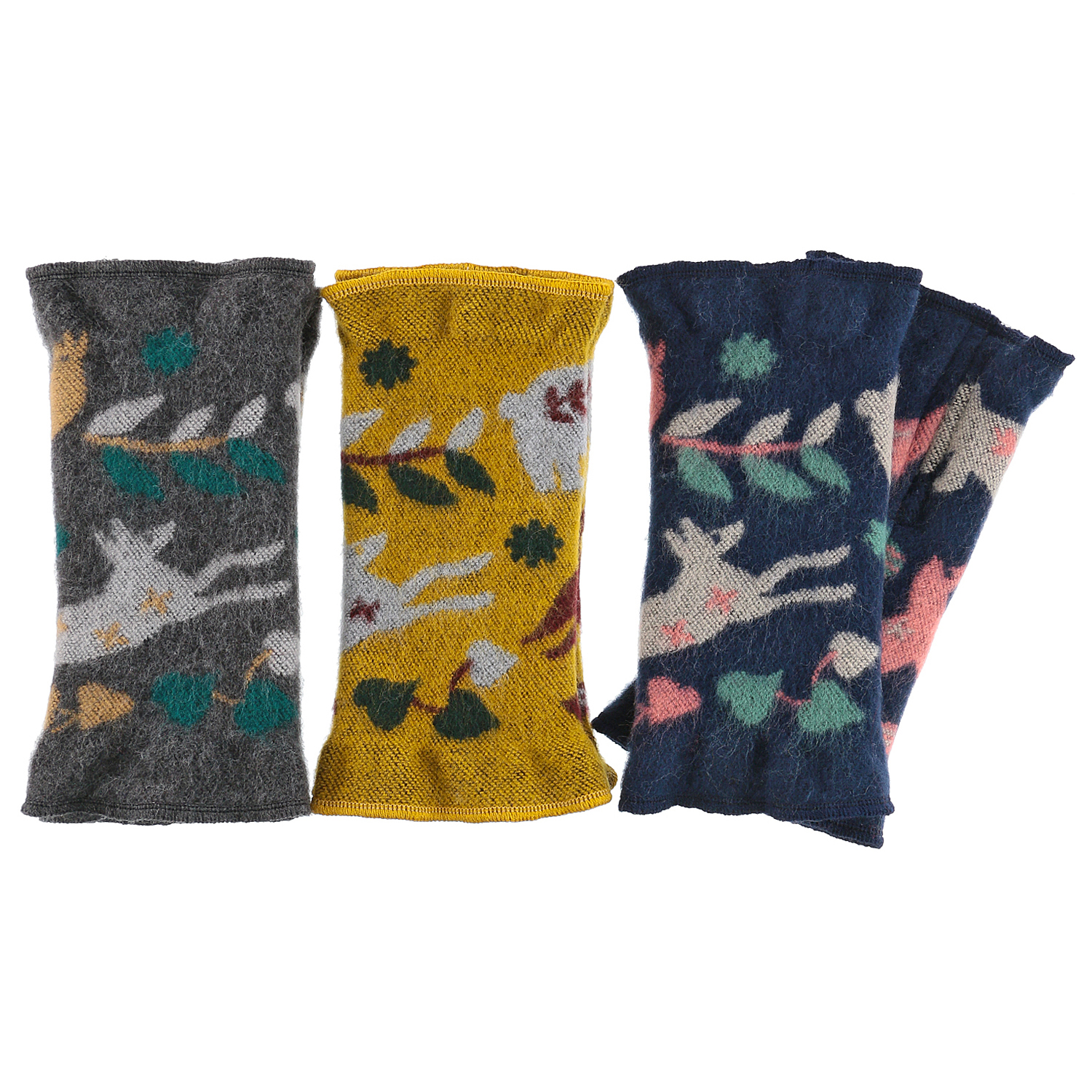 【チャコールグレー終了】ラシクモア アニマルフォレスト ハンドウォーマー - 画像1