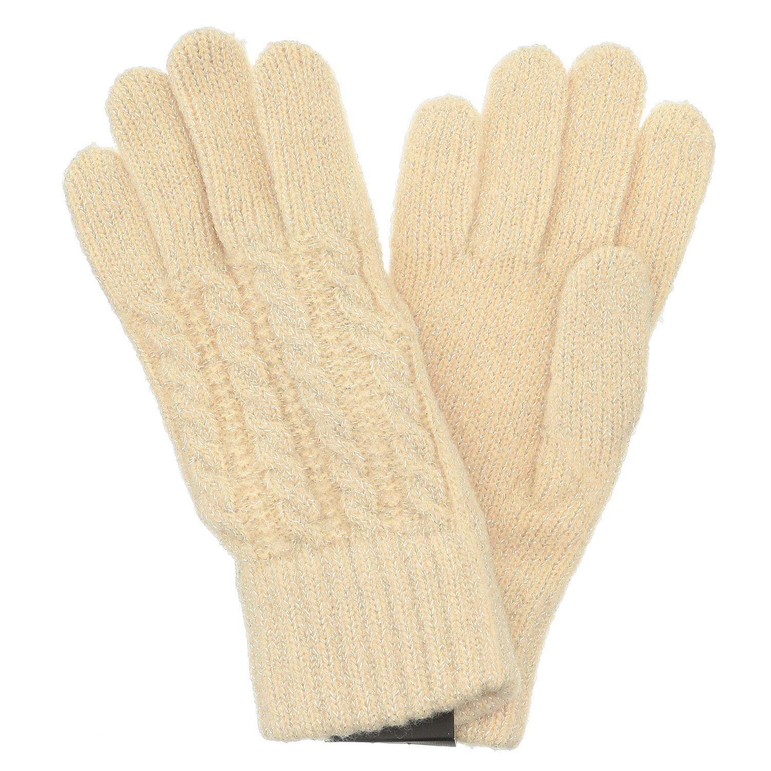 ELLE ラメケーブルニット手袋 - 画像4