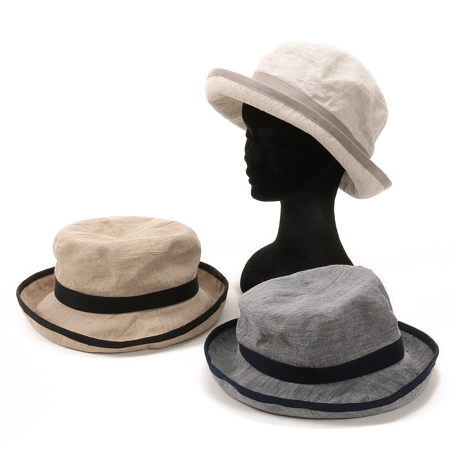 NAMIKI 配色リネンセーラーハット