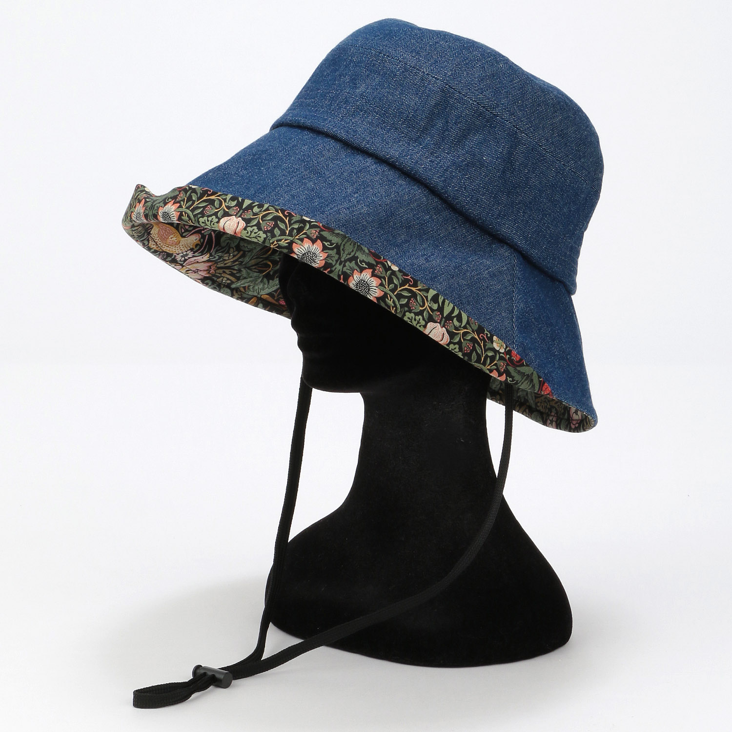 児島デニム×イチゴ泥棒エッジアップハット - 画像2