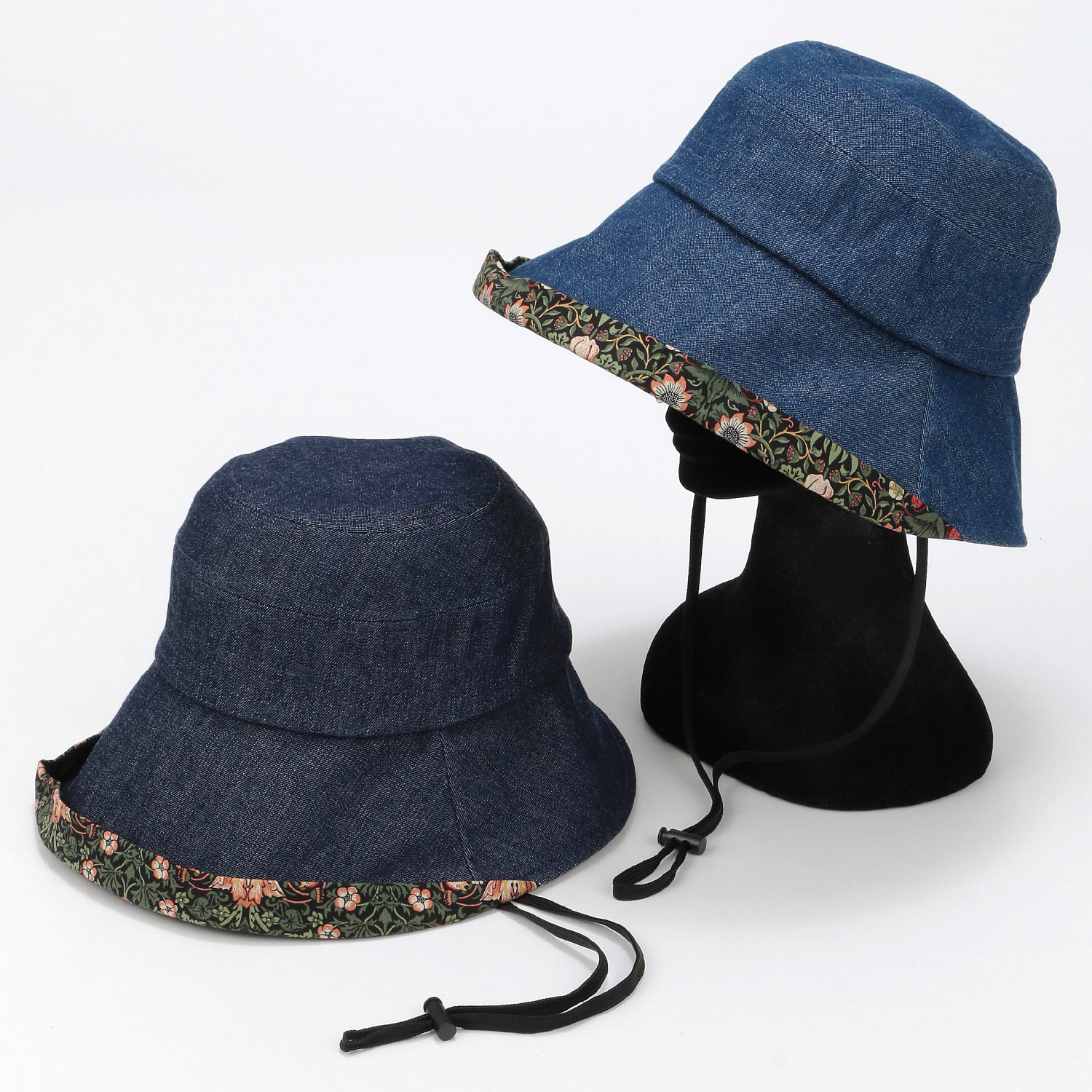 児島デニム×イチゴ泥棒エッジアップハット