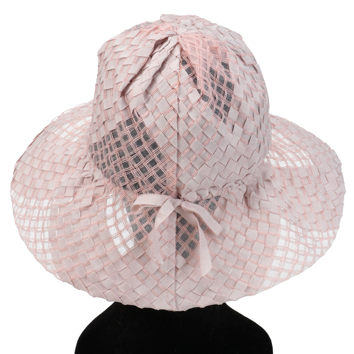 ブロック手編みリボン付きハット - 画像5