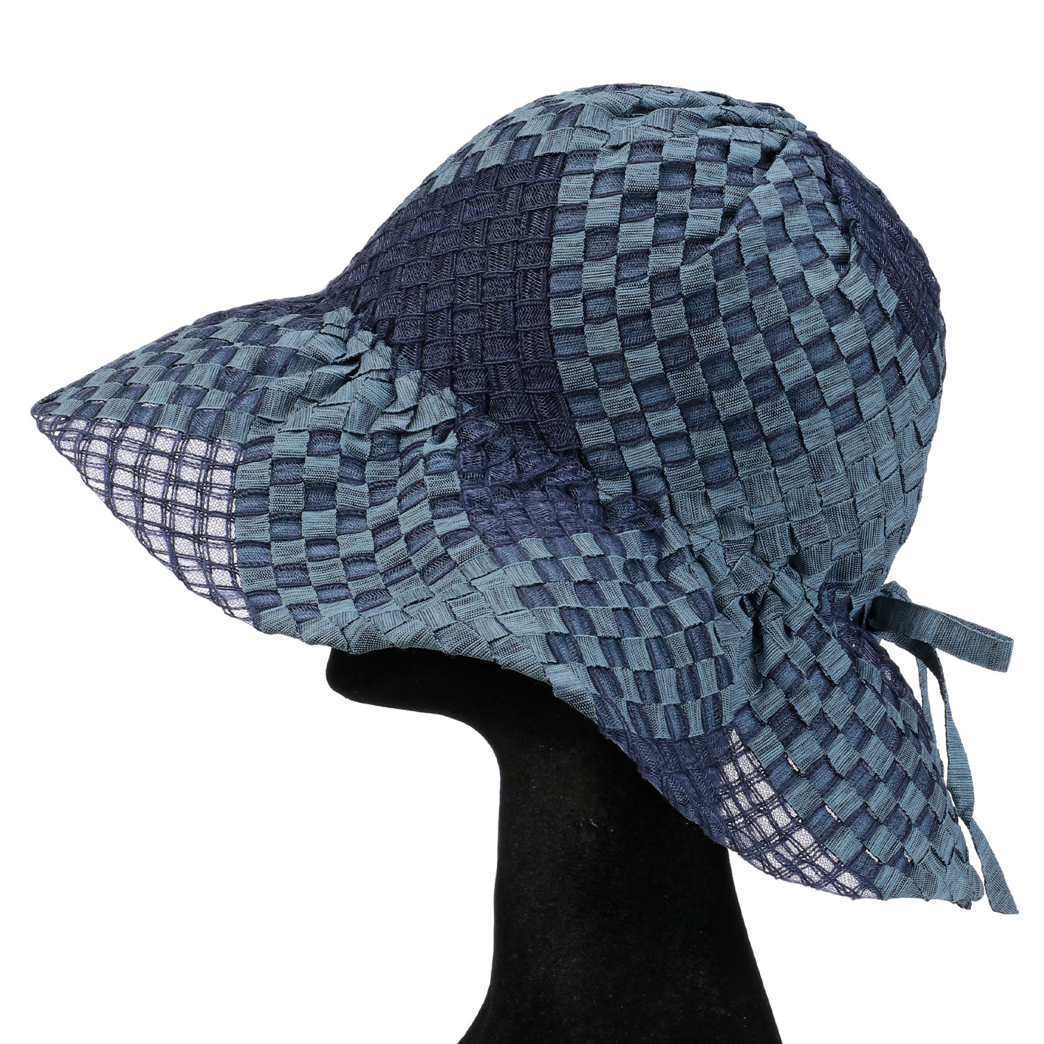 ブロック手編みリボン付きハット - 画像7