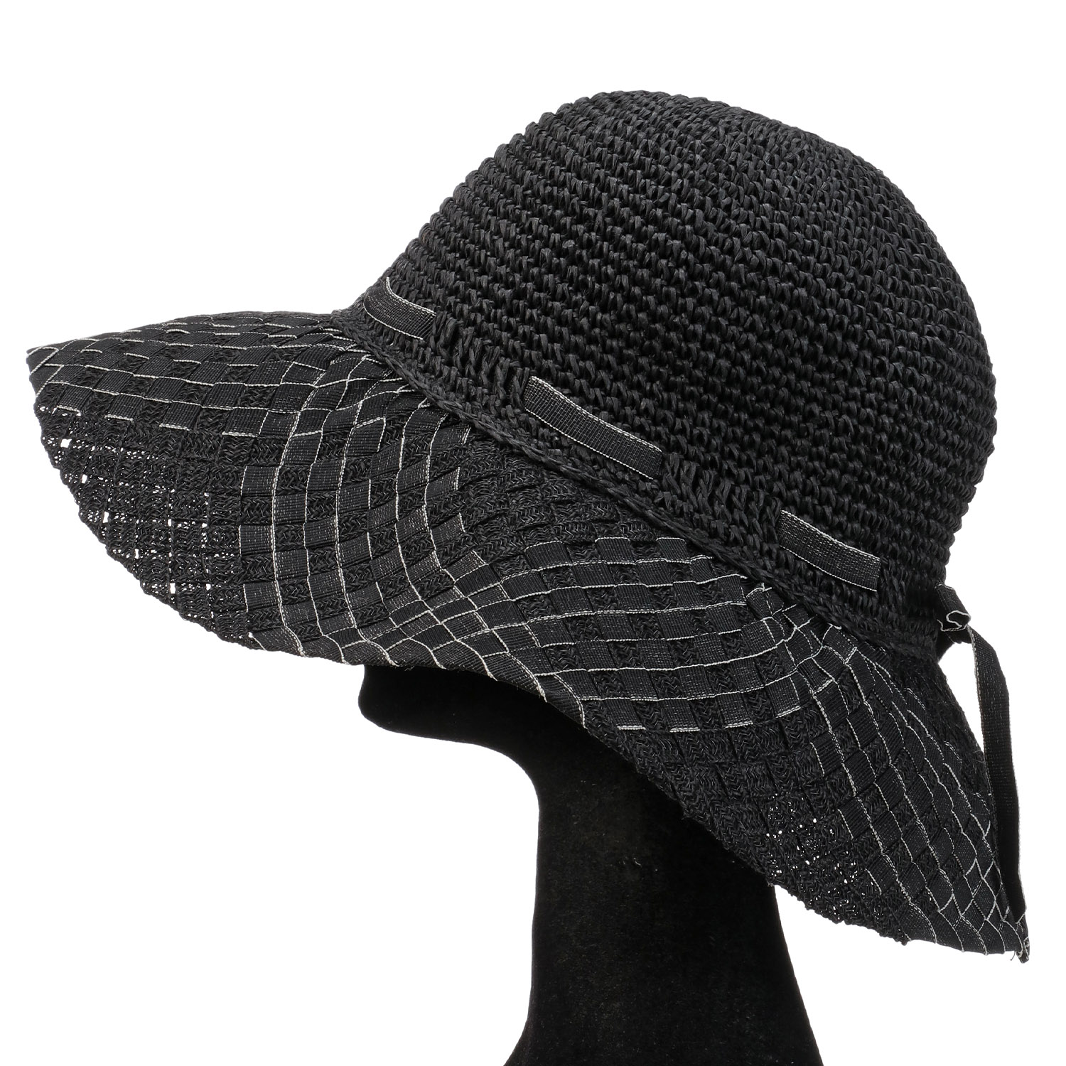 ミックス手編みリボンハット - 画像2