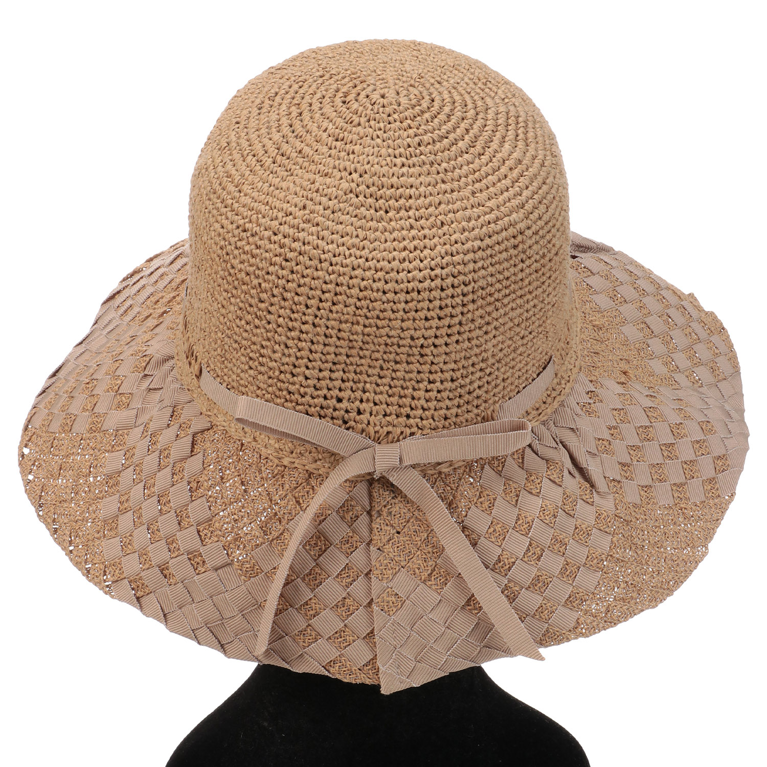 ミックス手編みリボンハット - 画像4