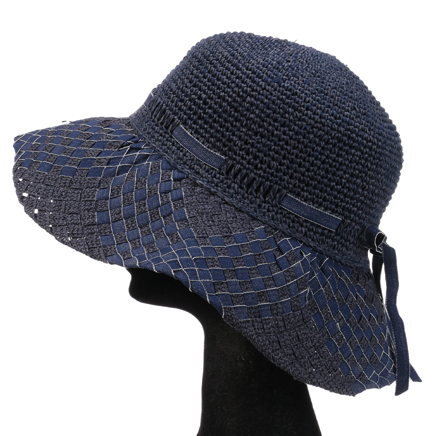 ミックス手編みリボンハット - 画像6