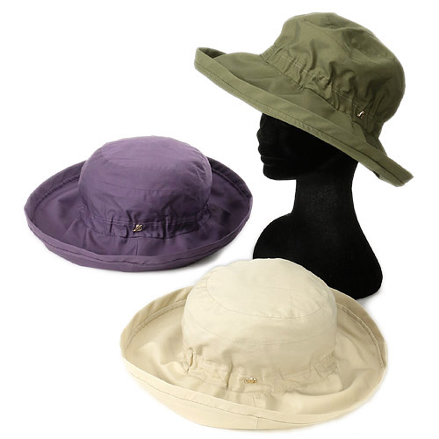 撥水ブロードゴム入りセーラーハット - 画像1