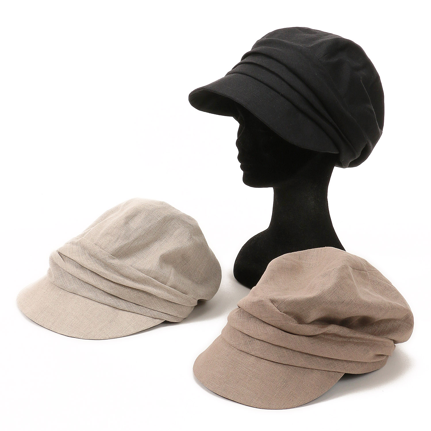 NAMIKI リネンギャザーキャスケット