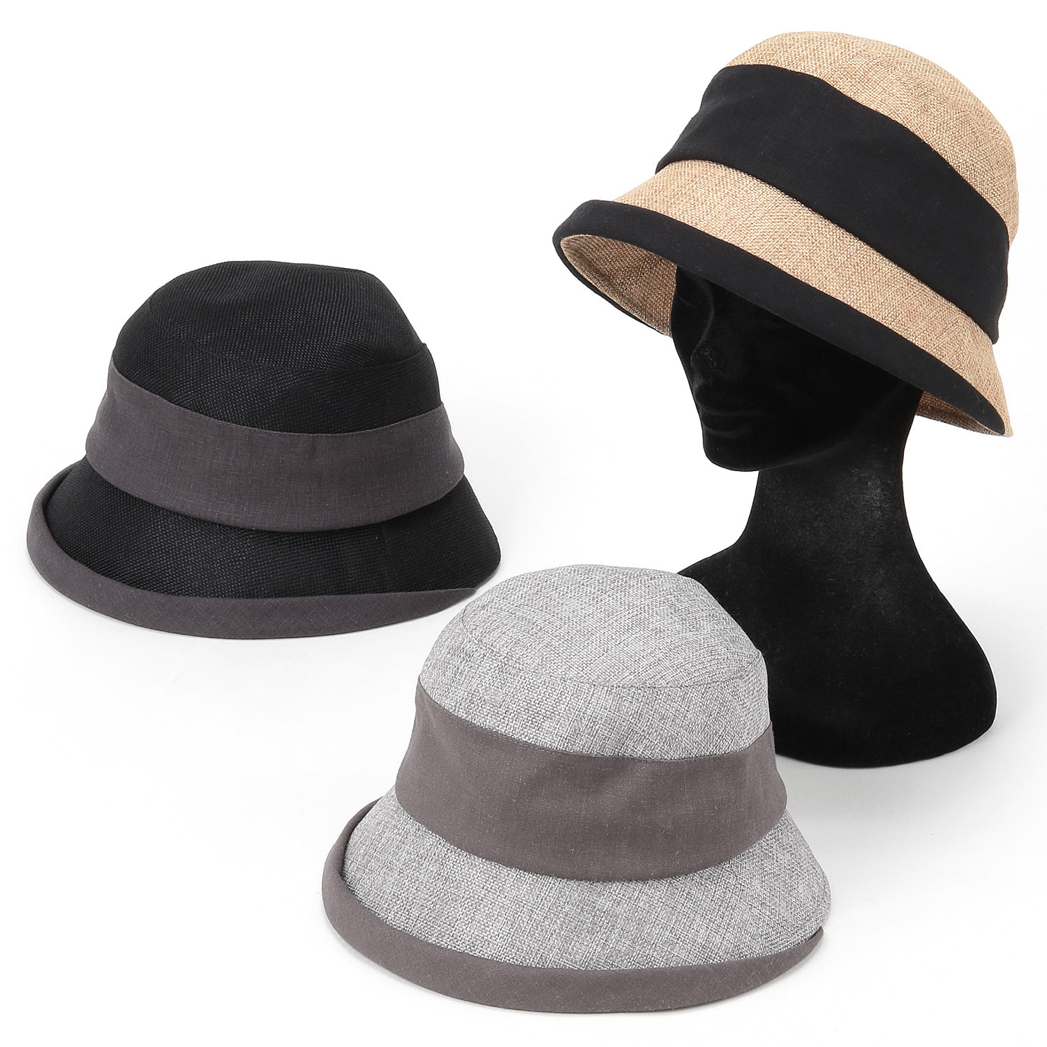 小つば擬麻ハット - 画像1