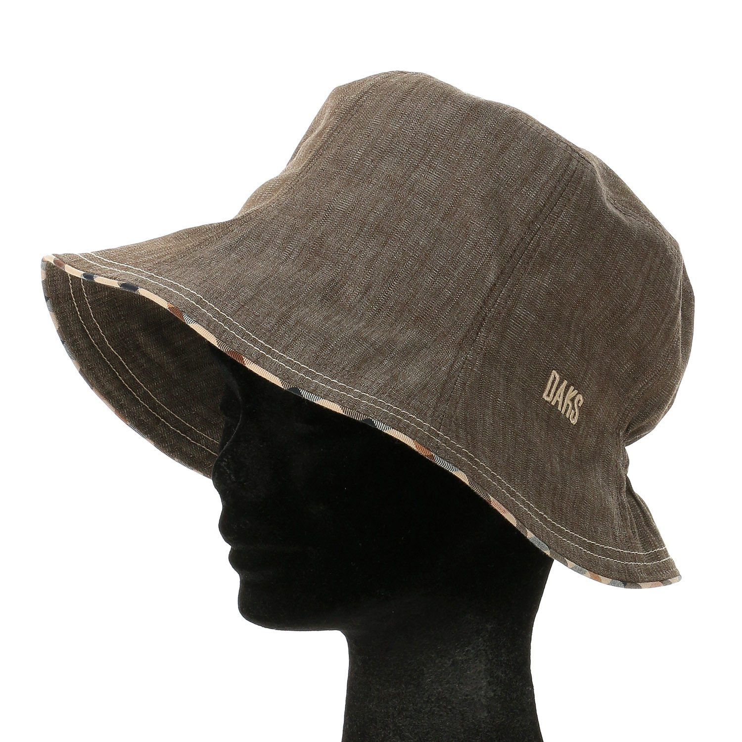 DAKS 先染めシャンブレー チューリップハット - 画像1