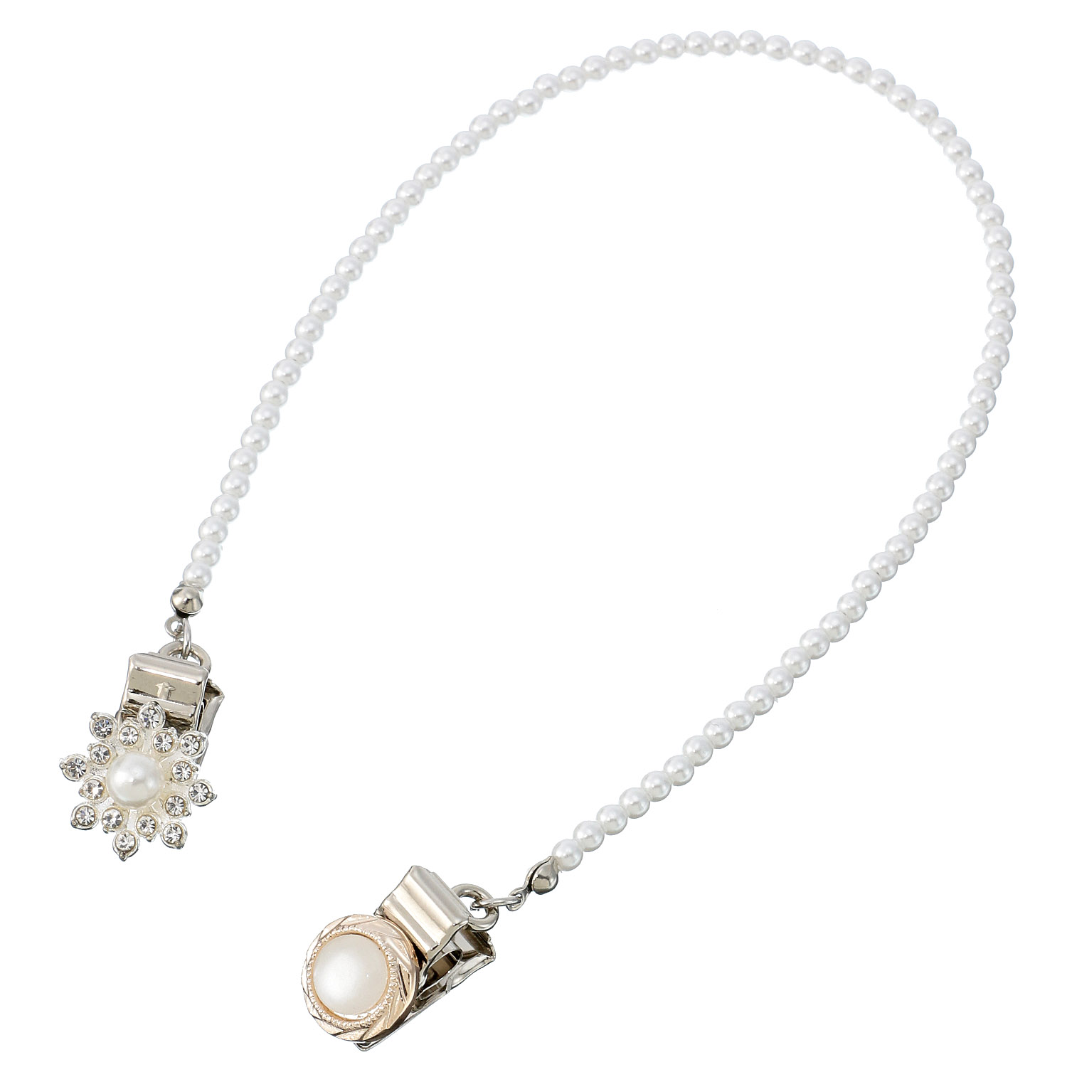 日本製  帽子クリップ ビジューフラワー - 画像3