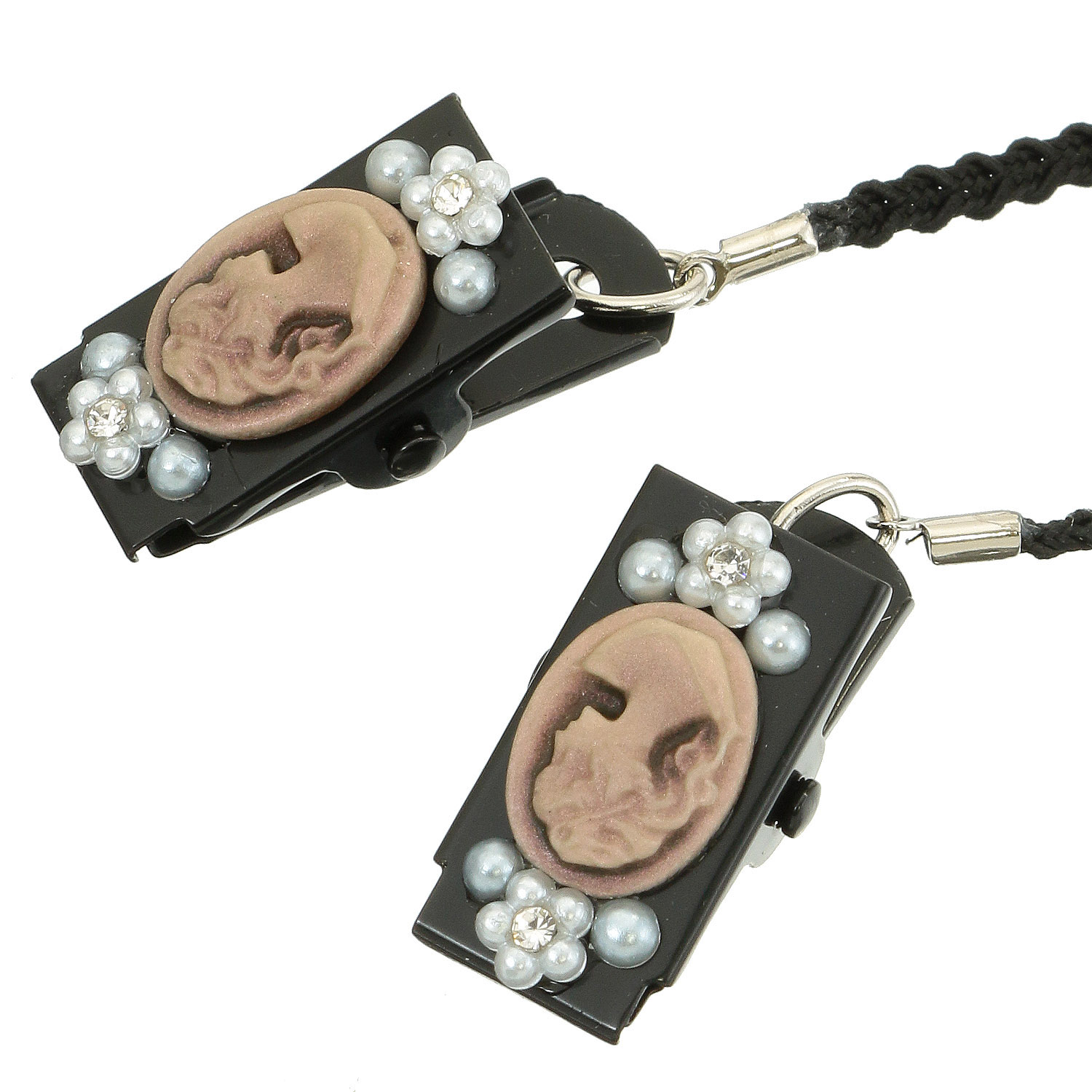 日本製 帽子クリップ カメオ風 - 画像1