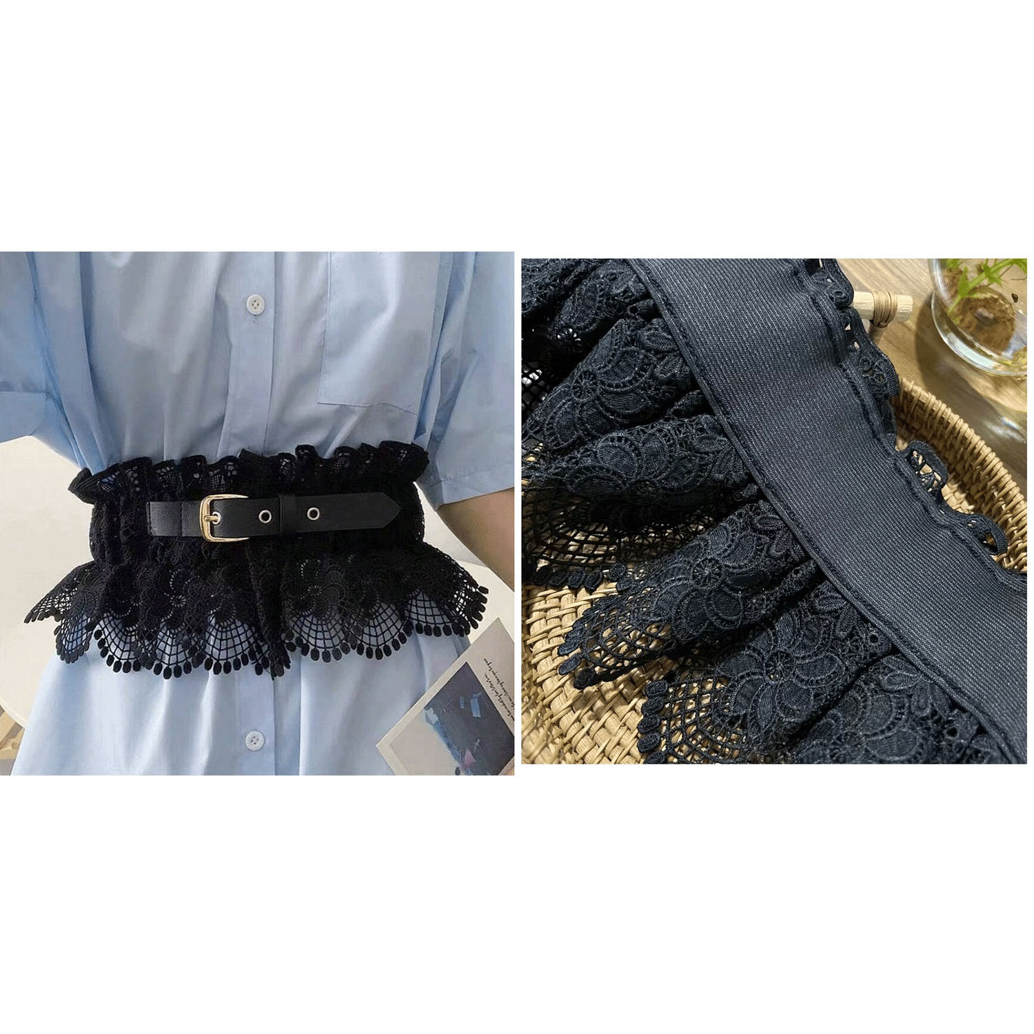 バックル付きレースゴムベルト - 画像3