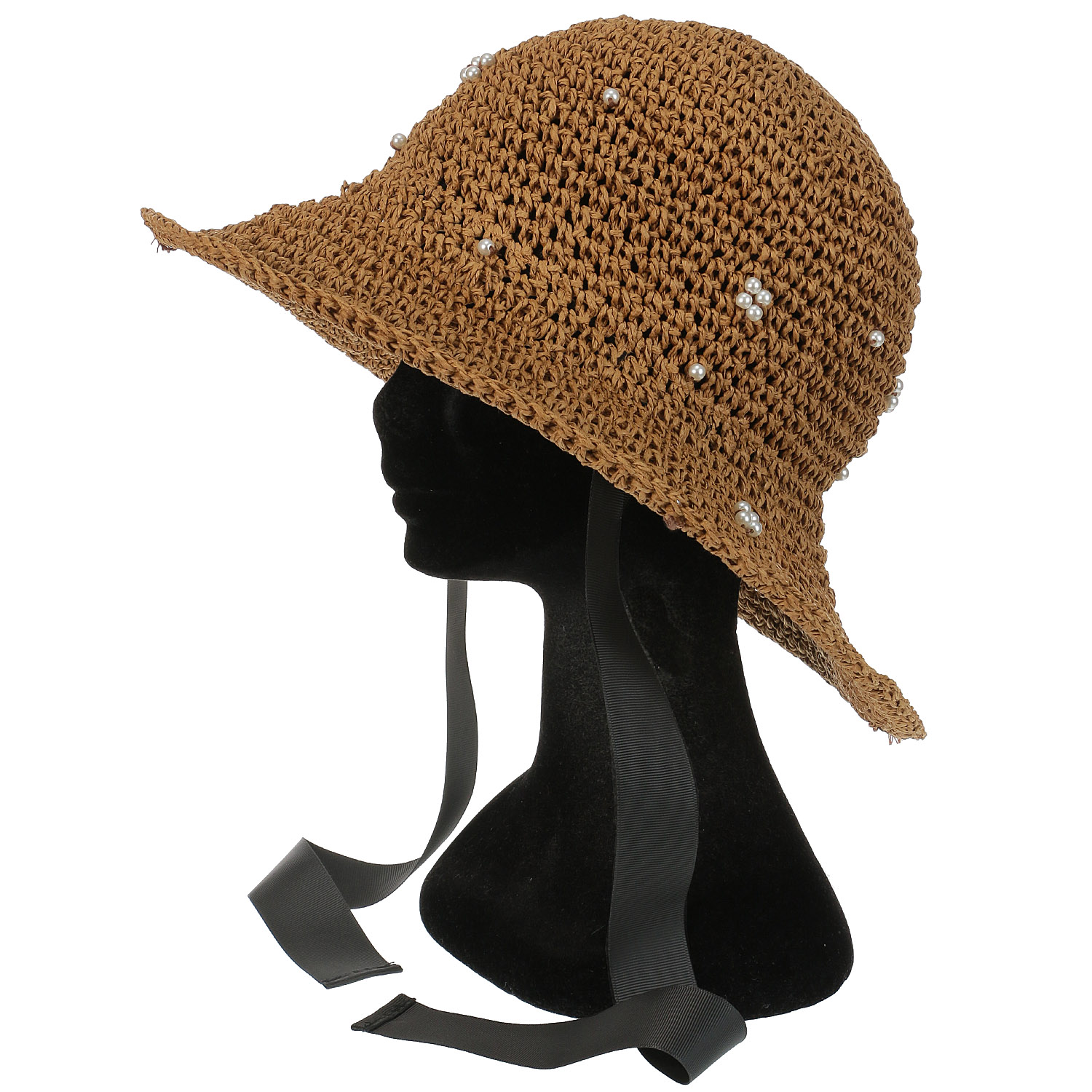 パールリボン細編みハット - 画像4