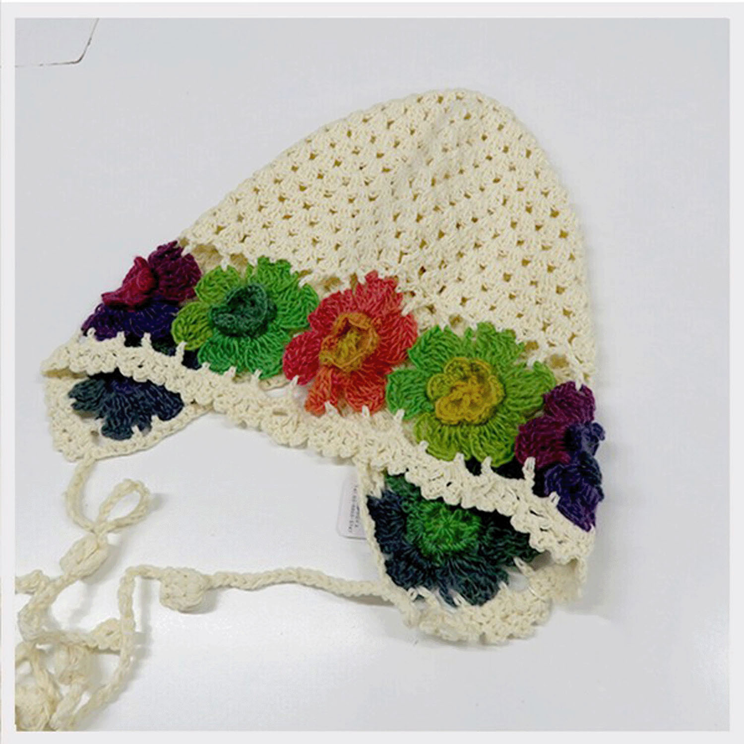 フラワーニットボンネット - 画像2