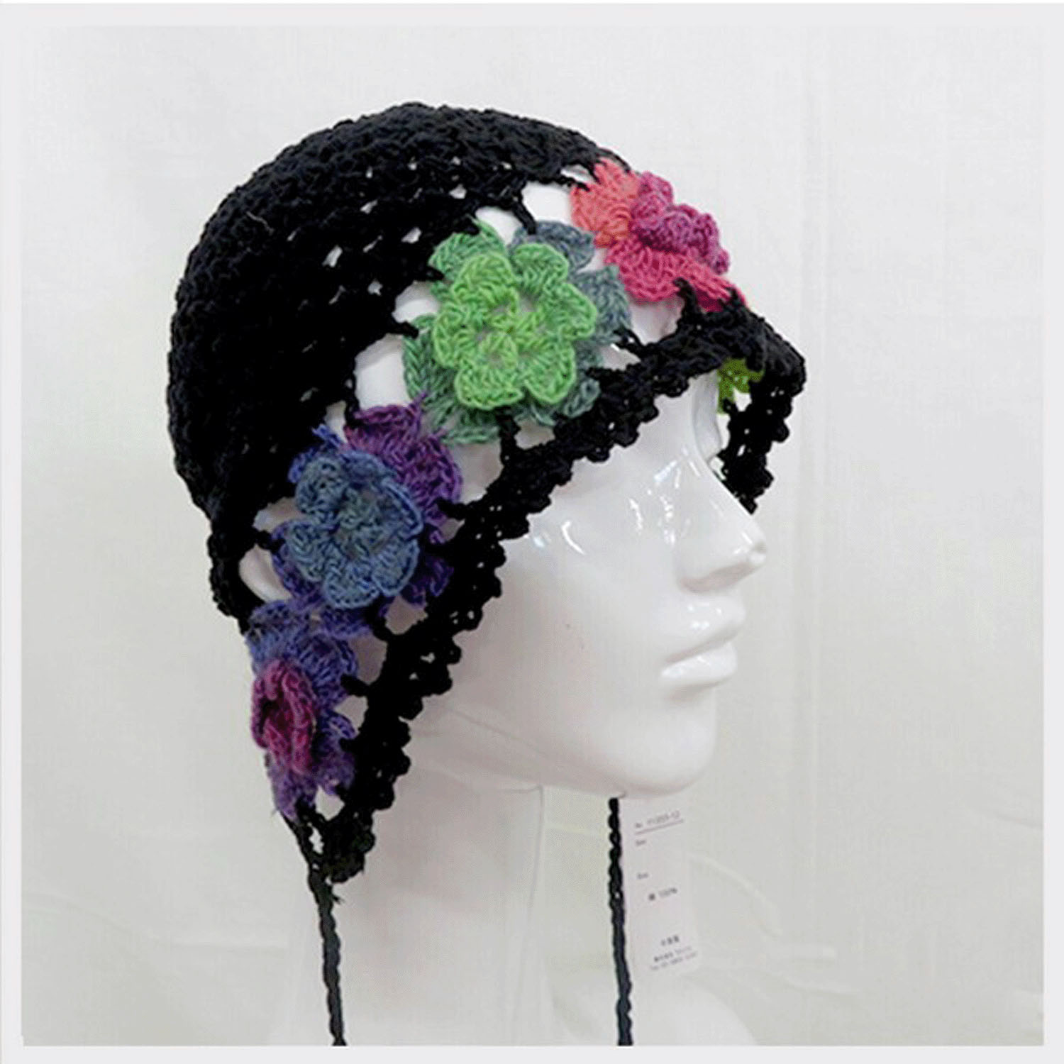 フラワーニットボンネット