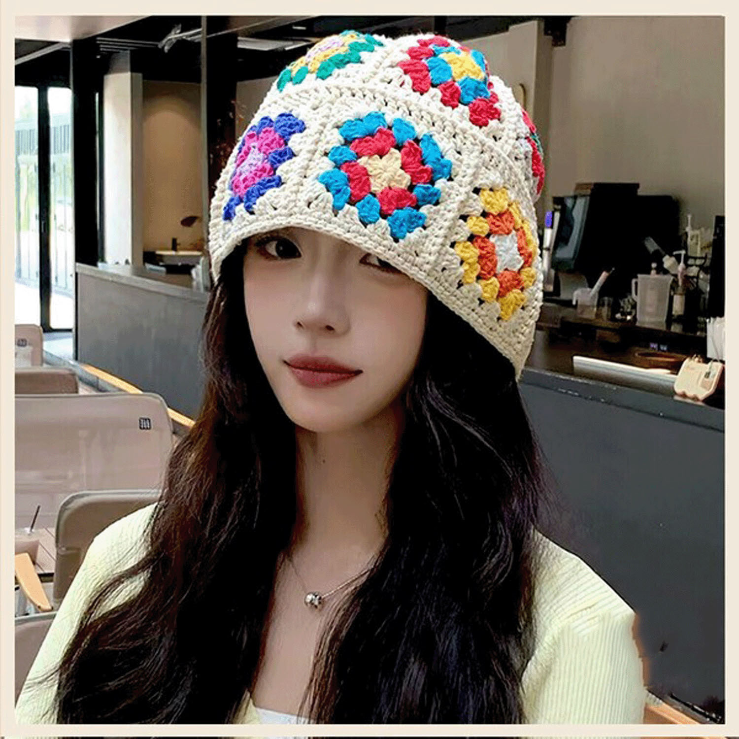 クロッシェ編みニット帽 - 画像4