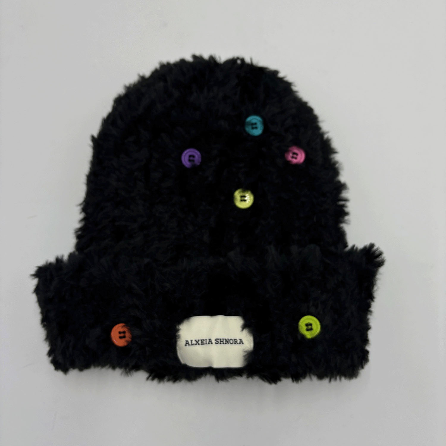 ふわふわボタンニット帽 - 画像3