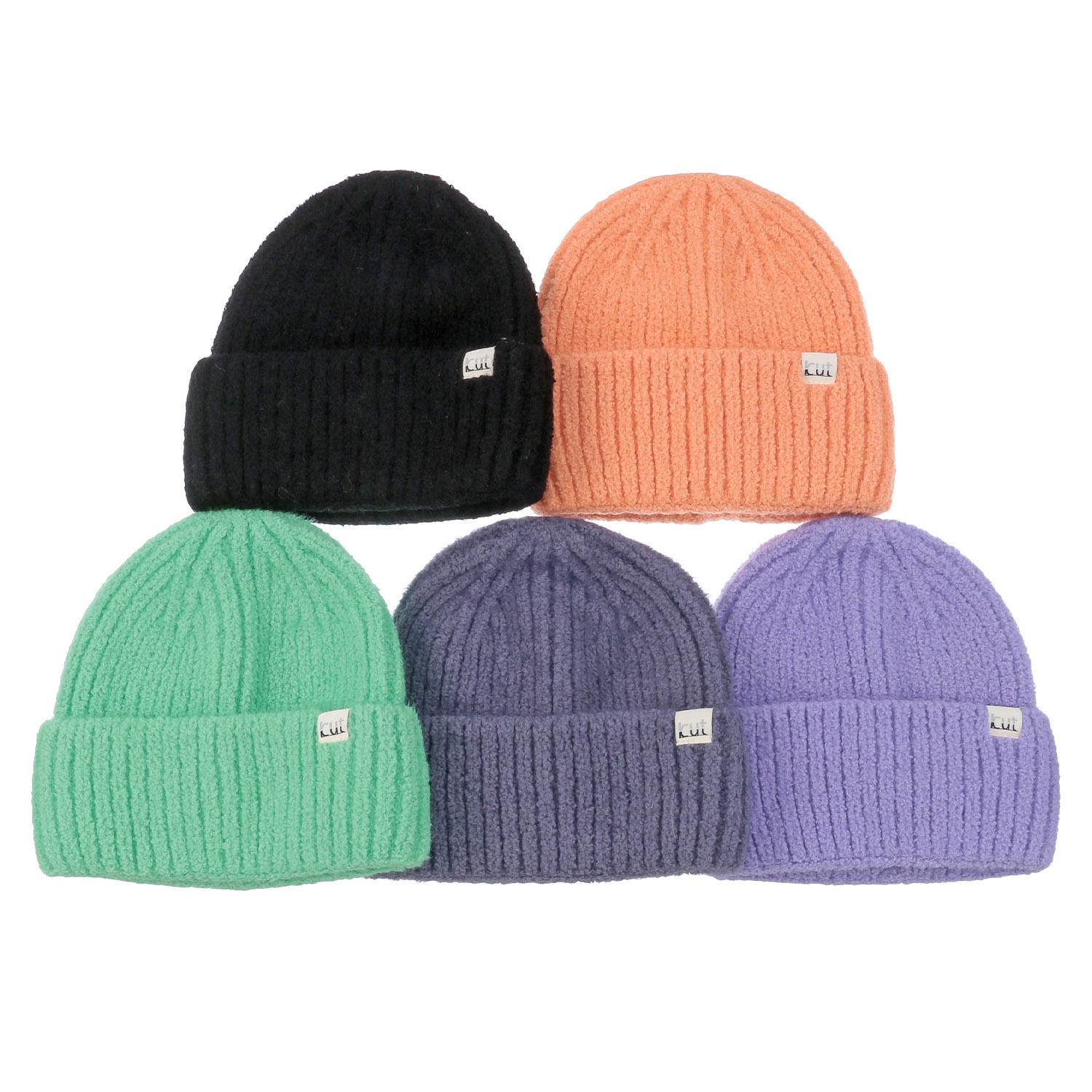 ふんわりリブ編みビーニ－ - 画像1