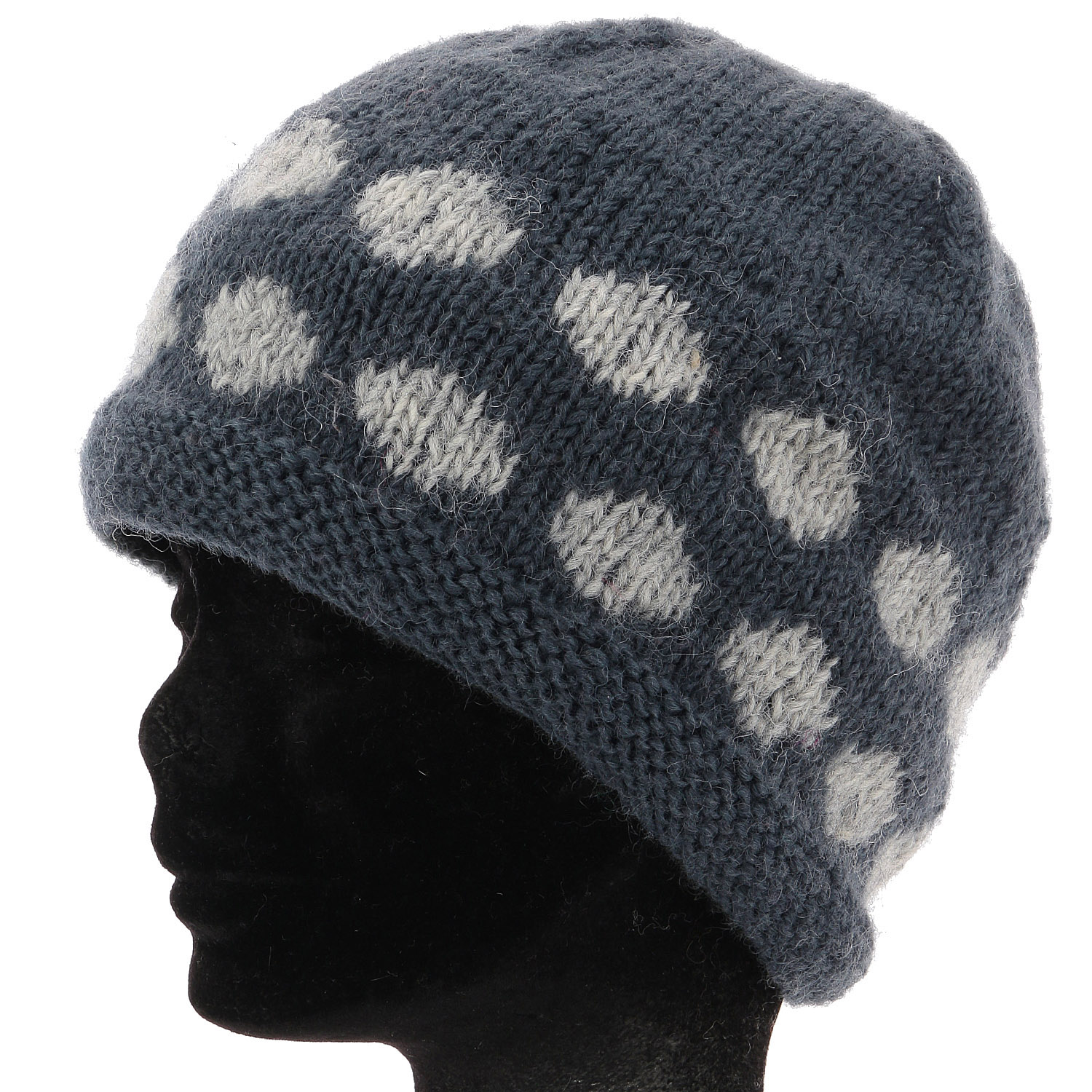 ネパール製 ドットパターンニットキャップ - 画像3