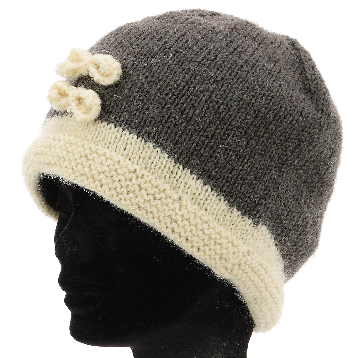 ネパール製 ダブルリボンニットキャップ - 画像2