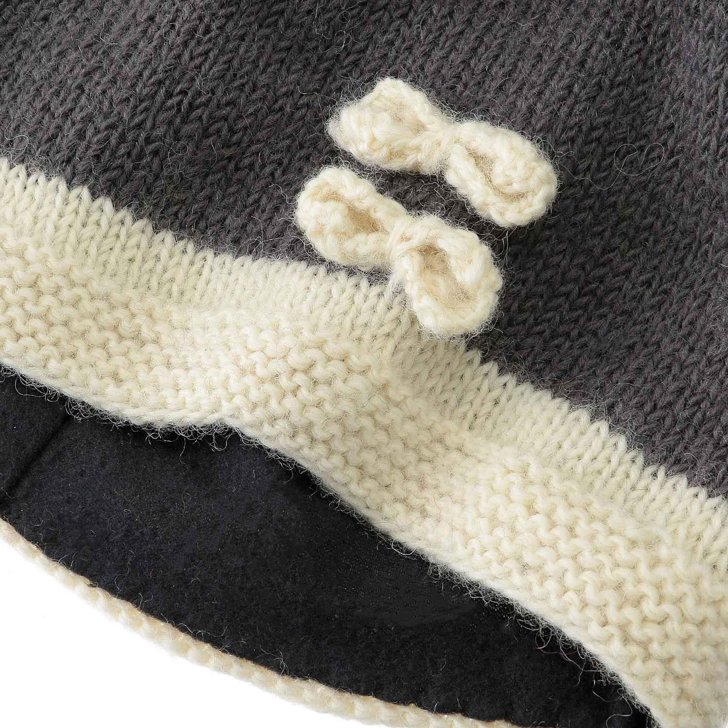 ネパール製 ダブルリボンニットキャップ - 画像3