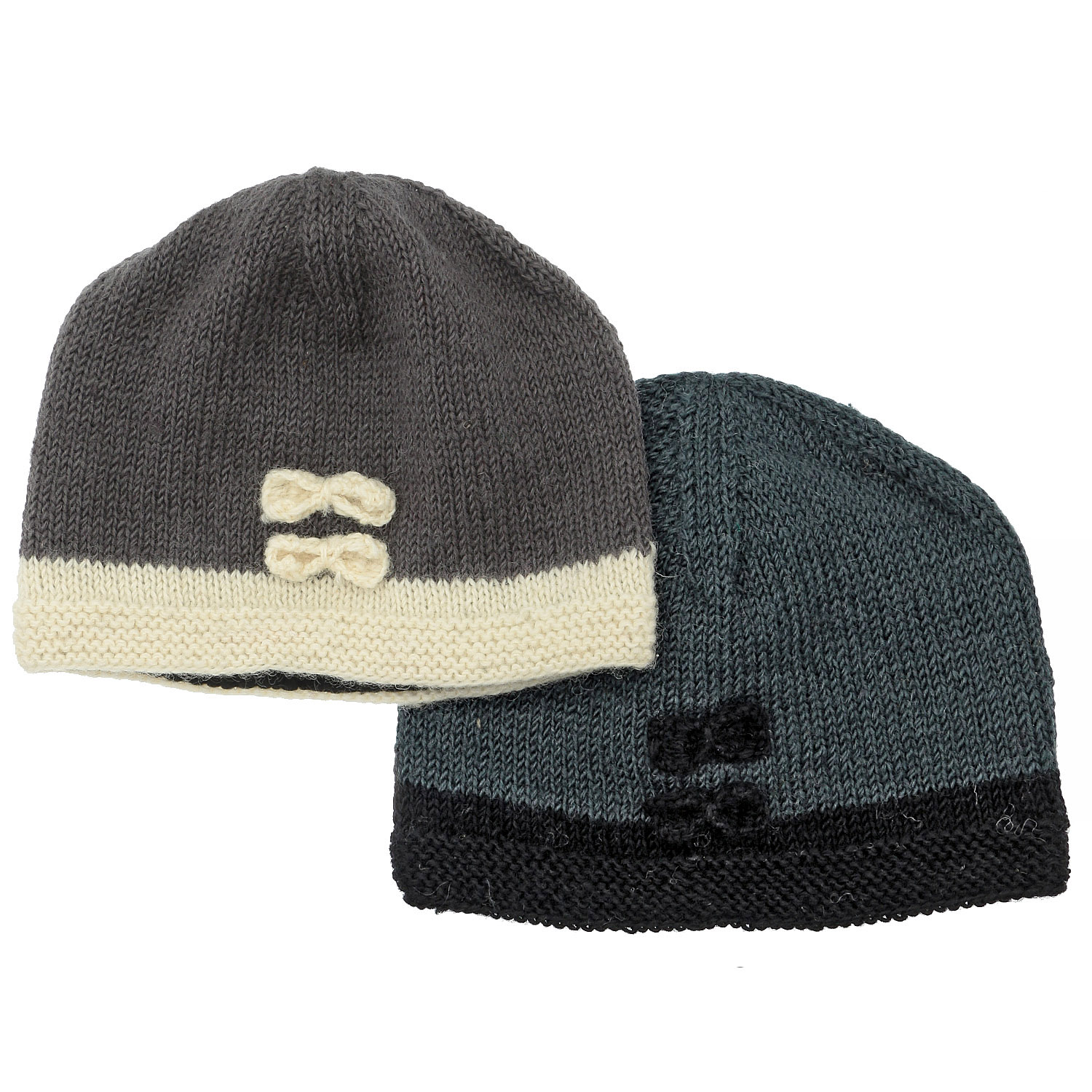 ネパール製 ダブルリボンニットキャップ - 画像1