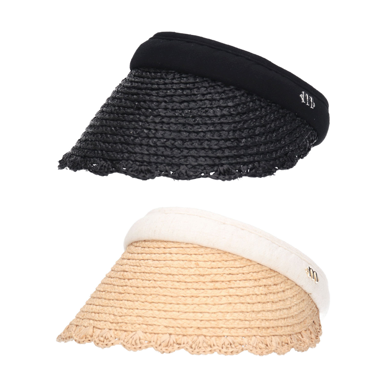 MILSA ラフィアスカラップクリップバイザー