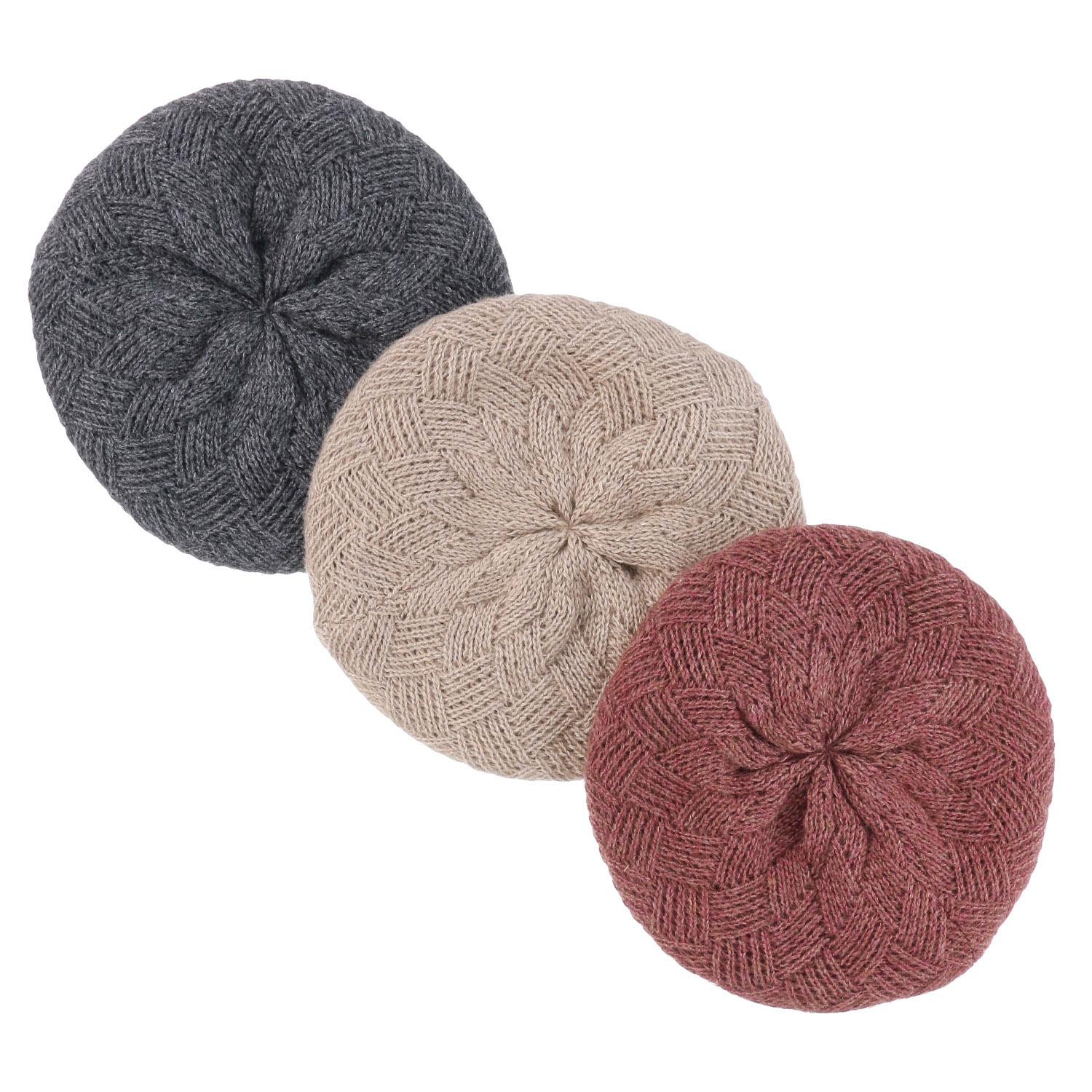 リバーシブルニットベレー