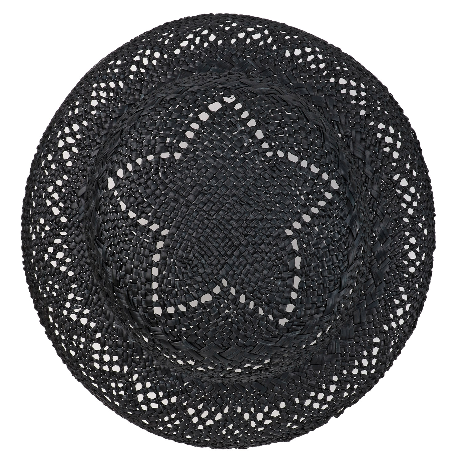 イタリア製 ブラックストローハット - 画像2