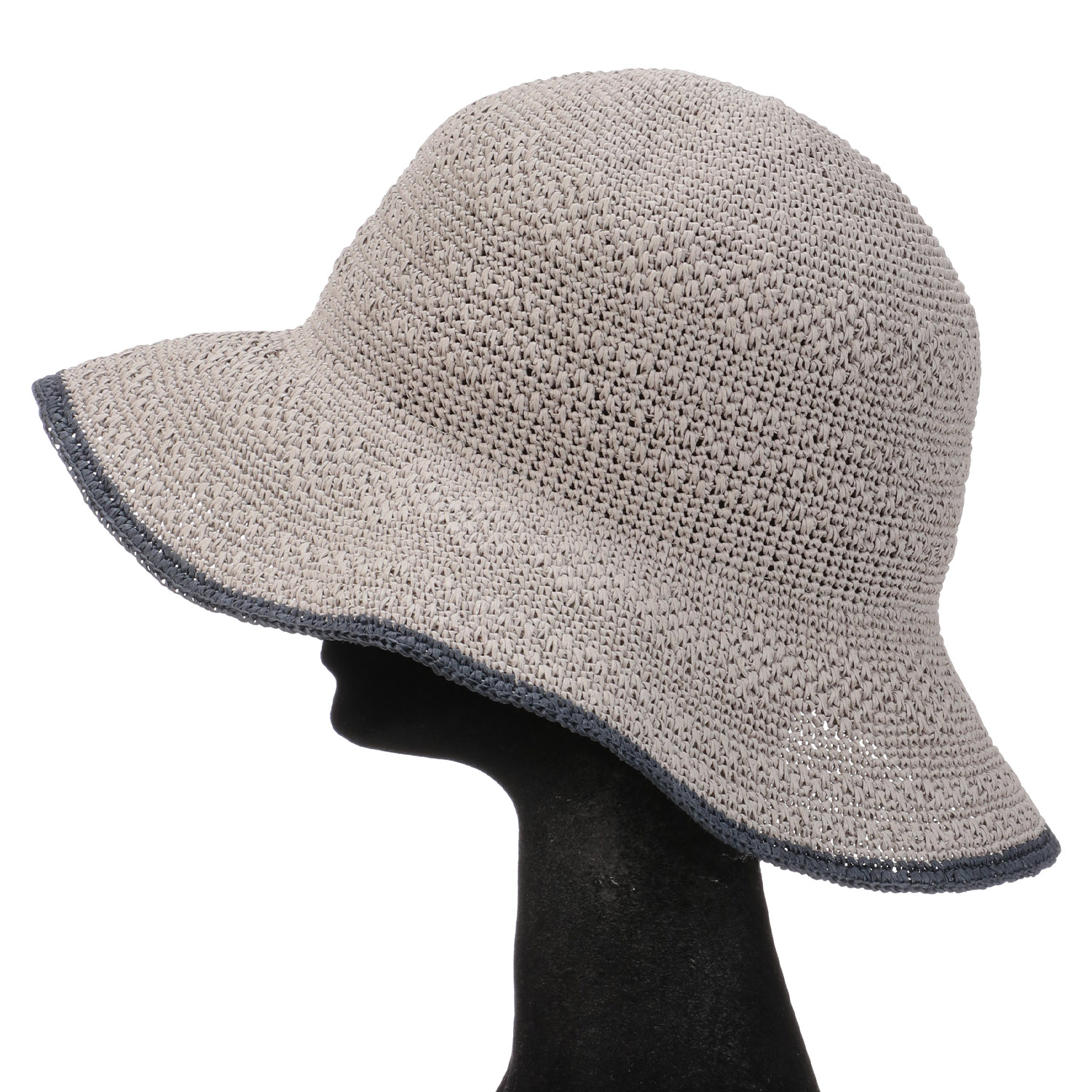 細編みバイカラーハット - 画像1